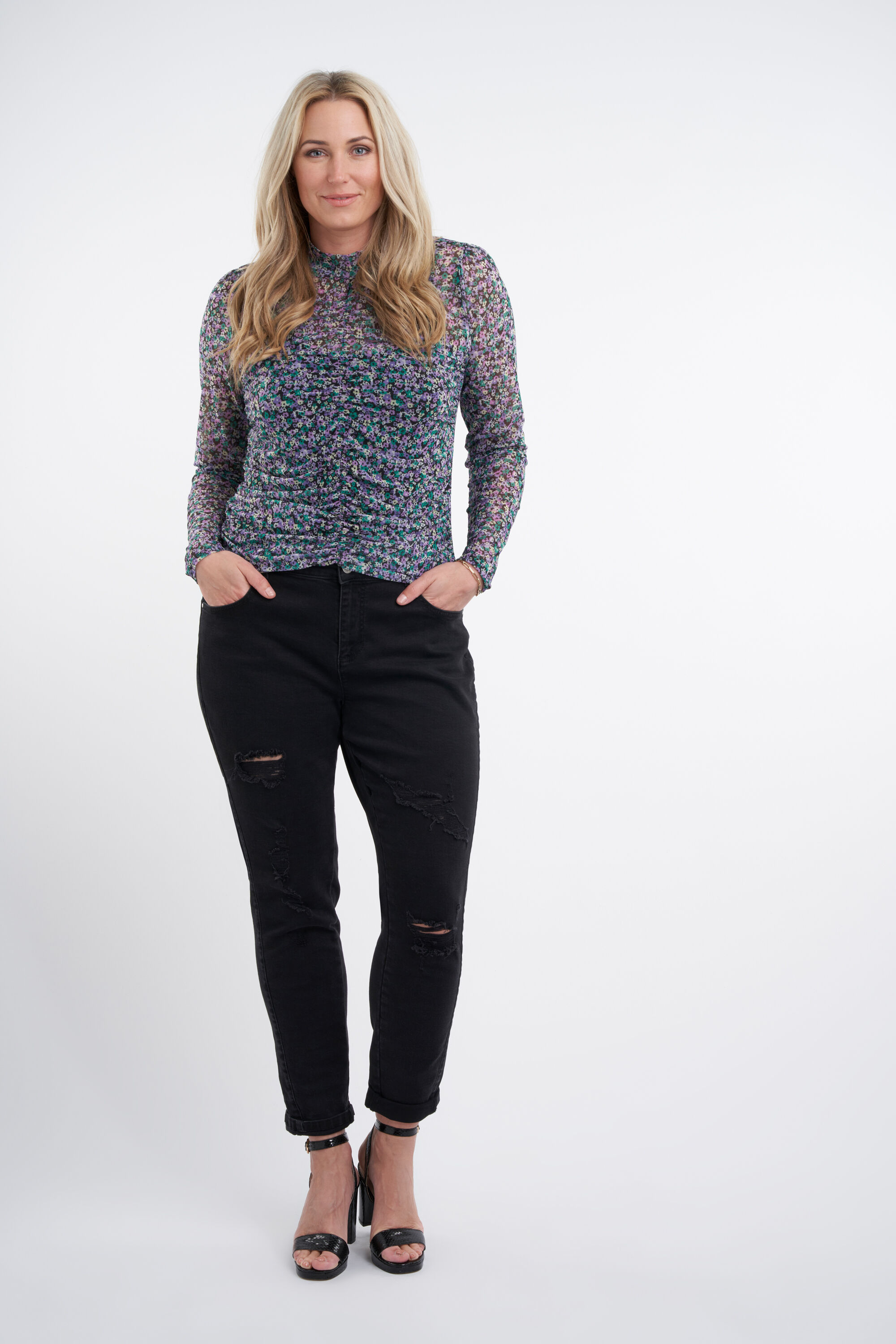 Mesh-Top mit Print  image number 5