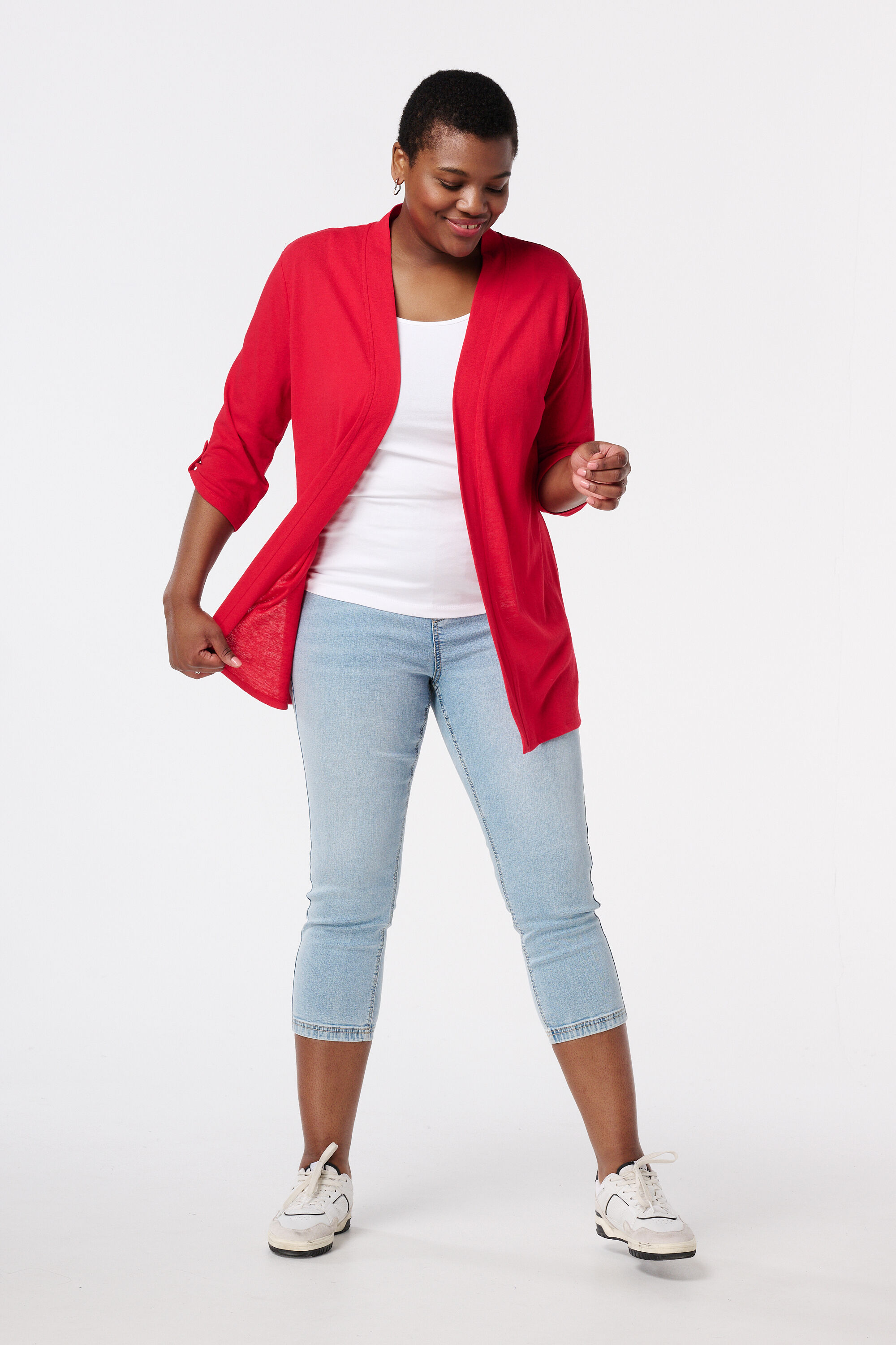 Cardigan mit Dreiviertel&auml;rmeln image number 5