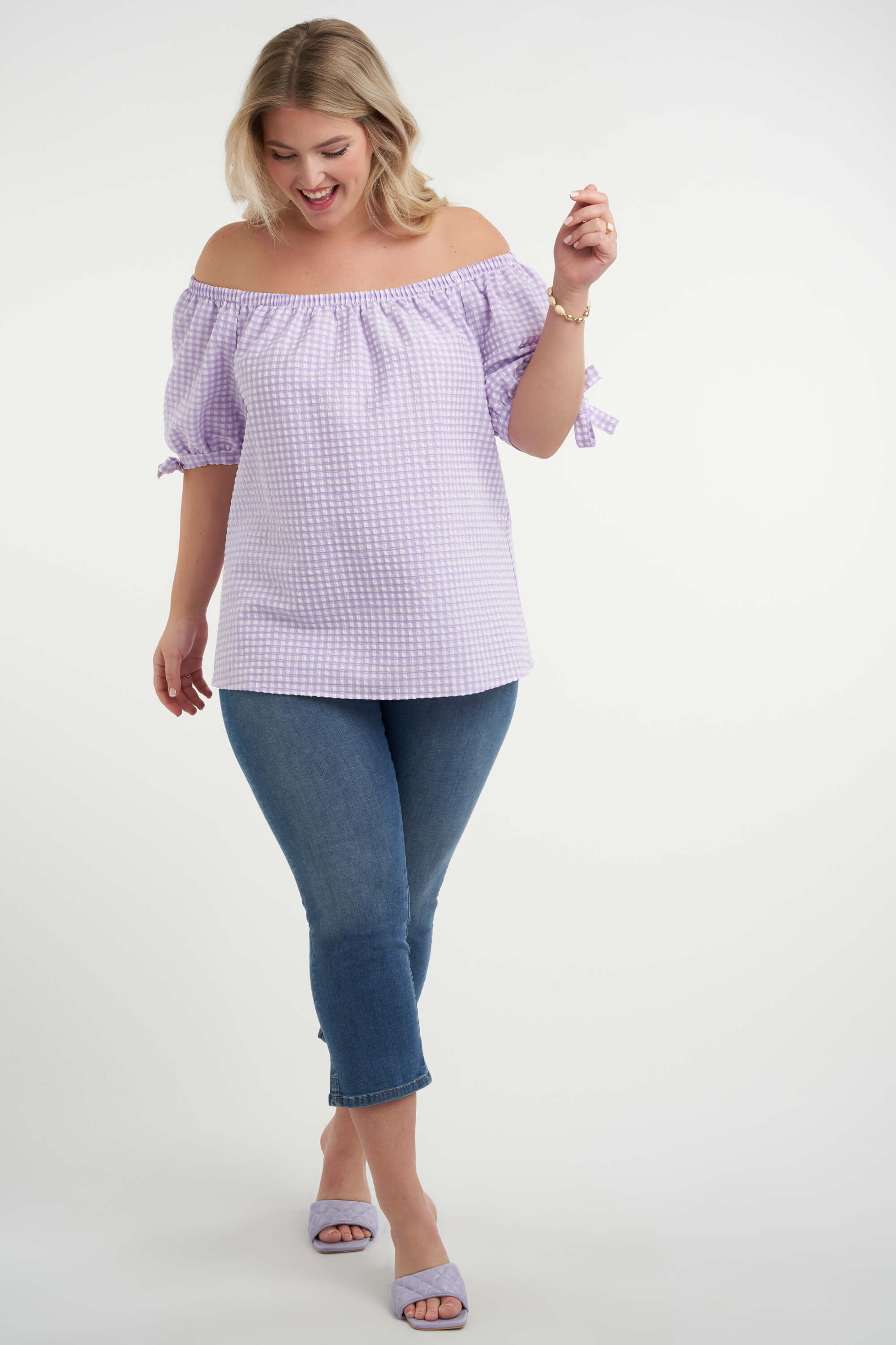 Schulterfreie Bluse  image number 0