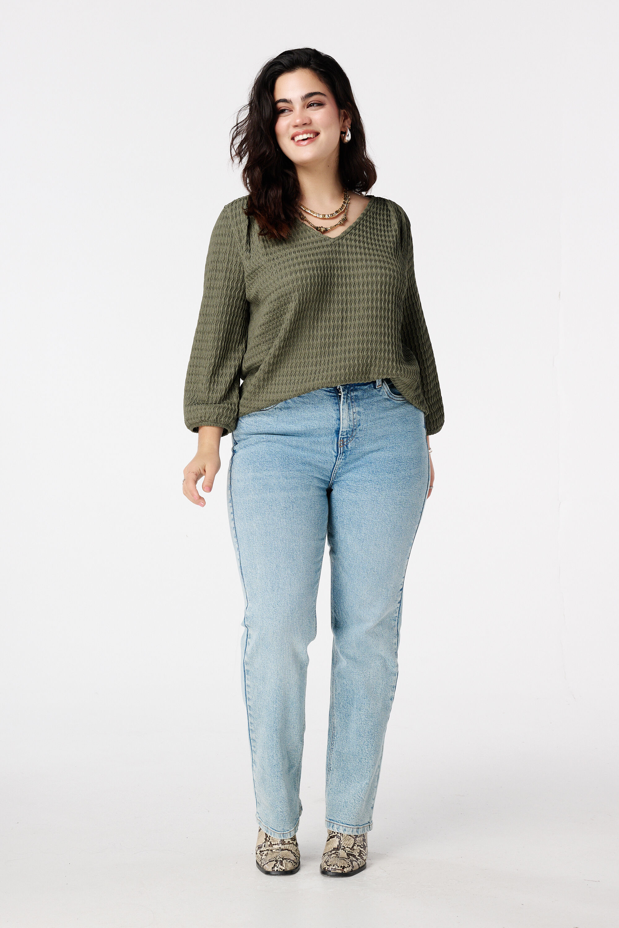 Jersey-Top mit Struktur image number 5