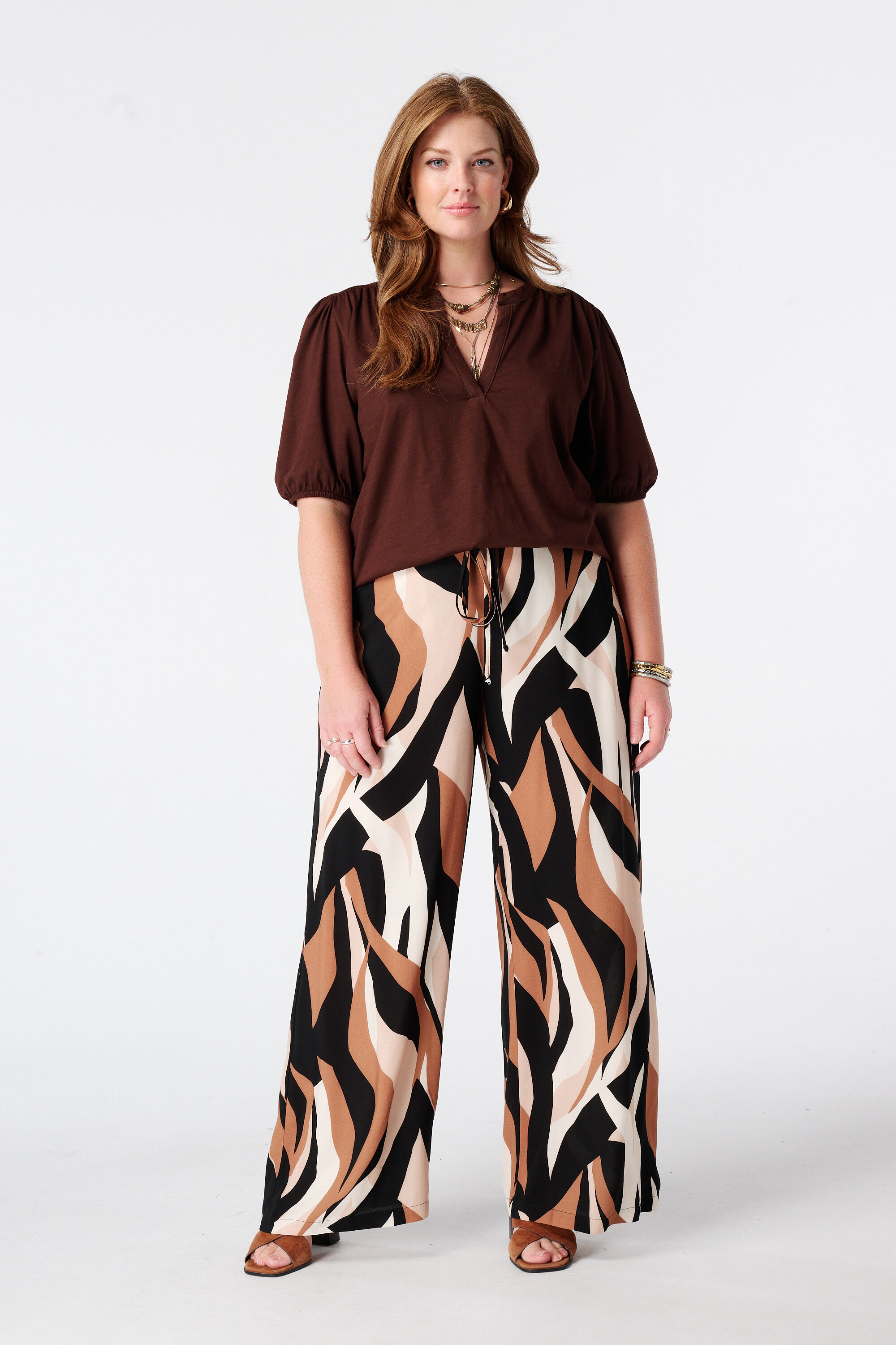 Wide Leg Hose mit Print
