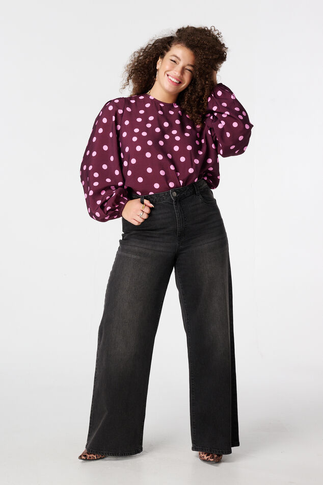 Bluse mit Polka-Dot-Muster image number 5