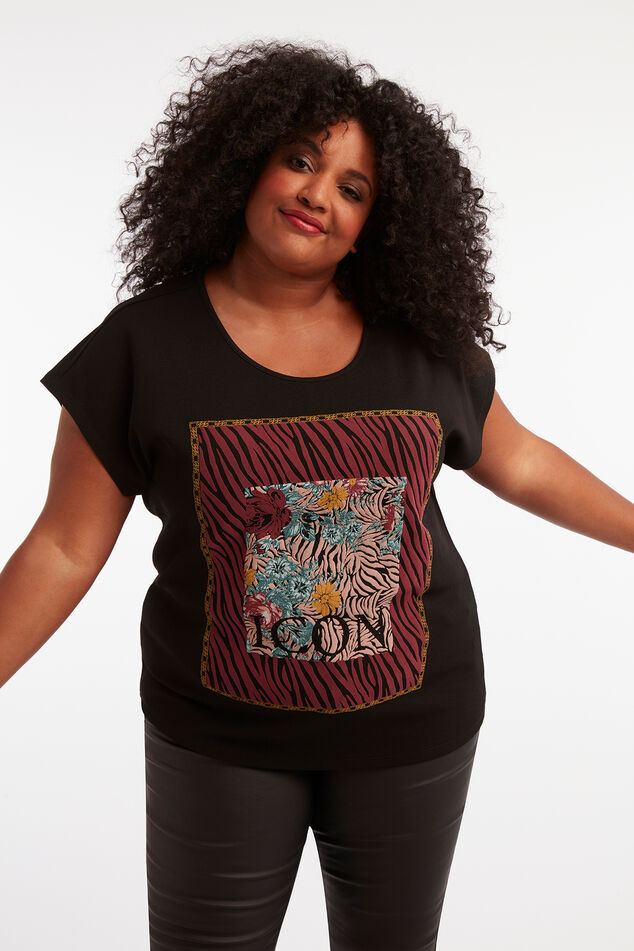 T-Shirt mit Wachs-Print image number 4