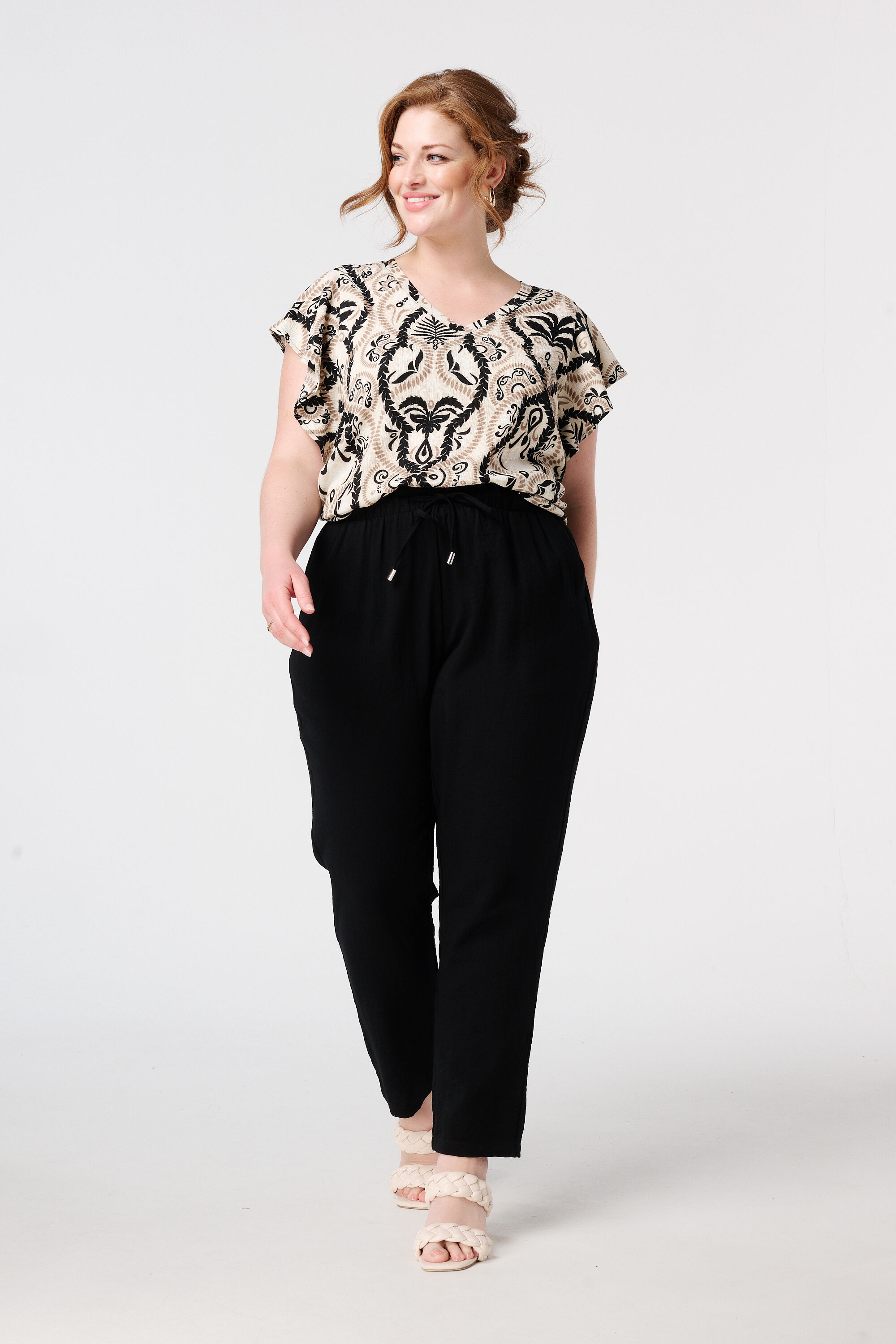 Strukturiertes Oberteil mit Fl&uuml;gel&auml;rmeln  image number 5