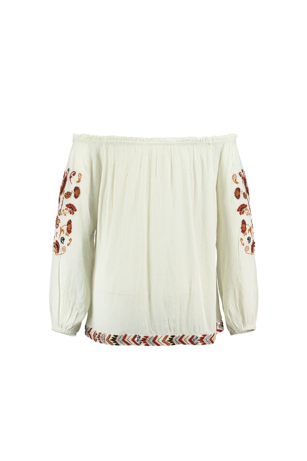 Bluse mit Stickerei image number 2