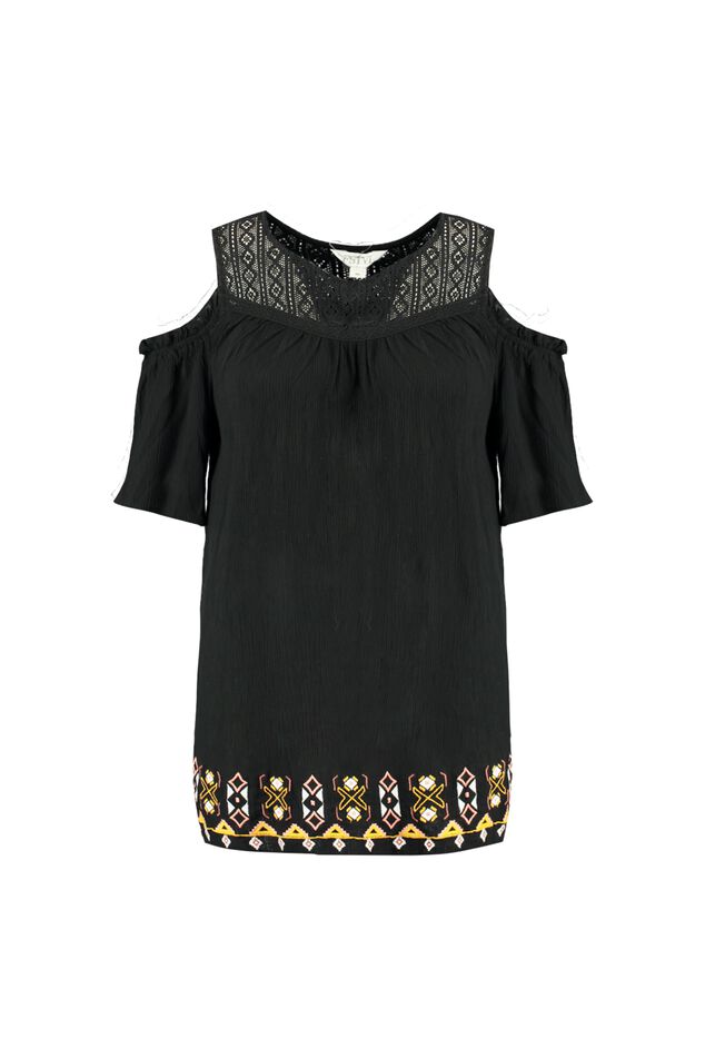 Schulterfreies Bluse image number 1