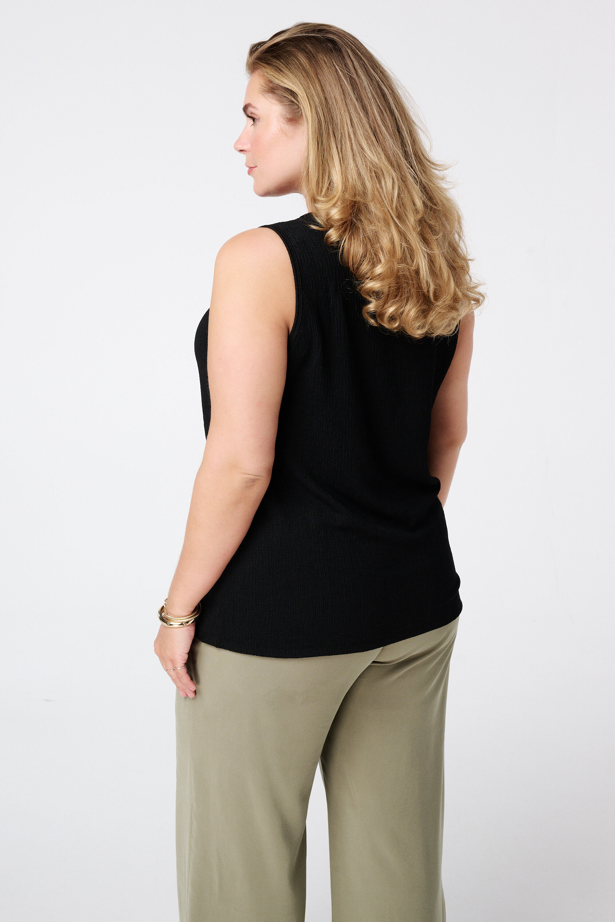 &Auml;rmelloses Top mit Rundkragen  image number 3