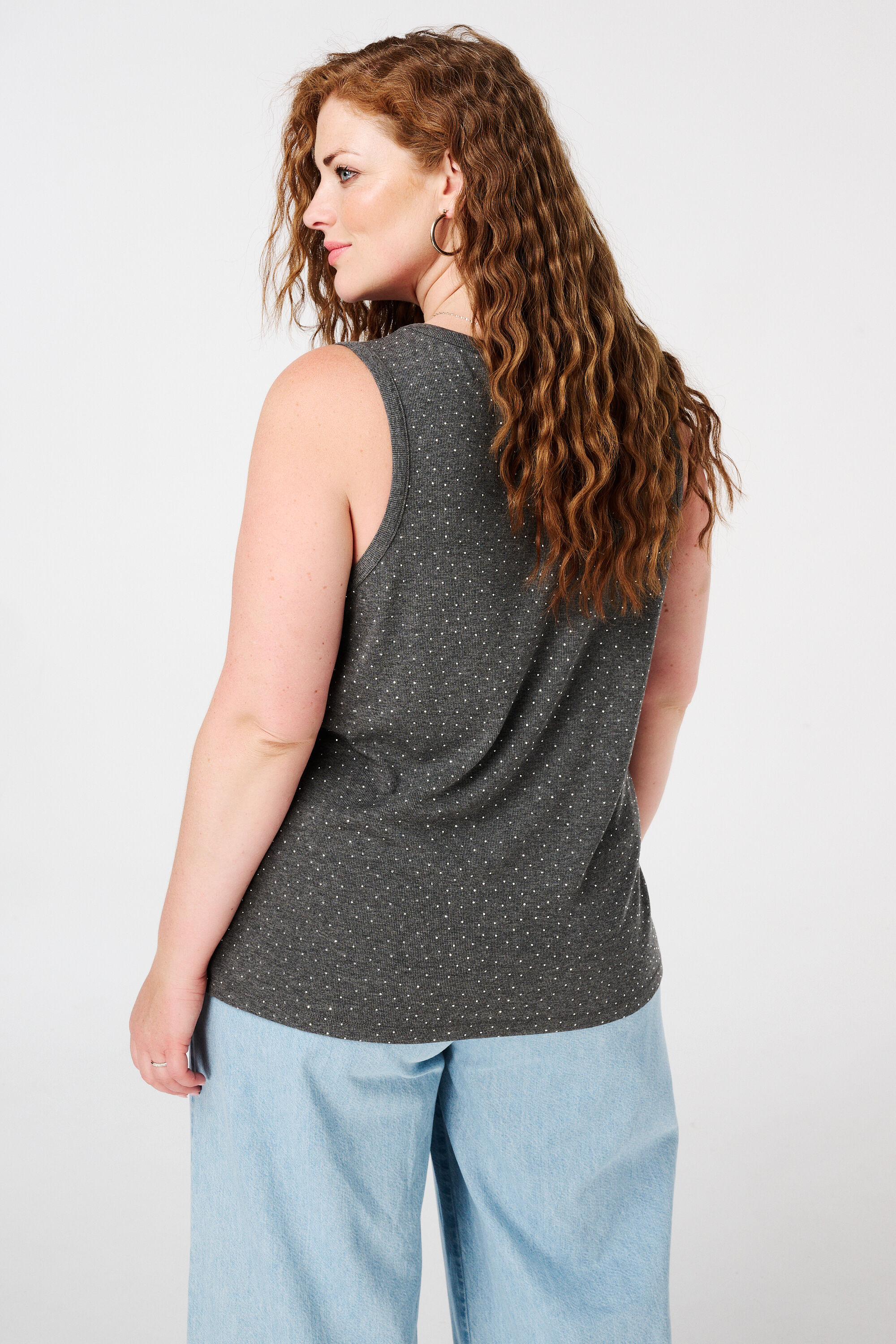 Tanktop mit Strasssteinen  image number 3