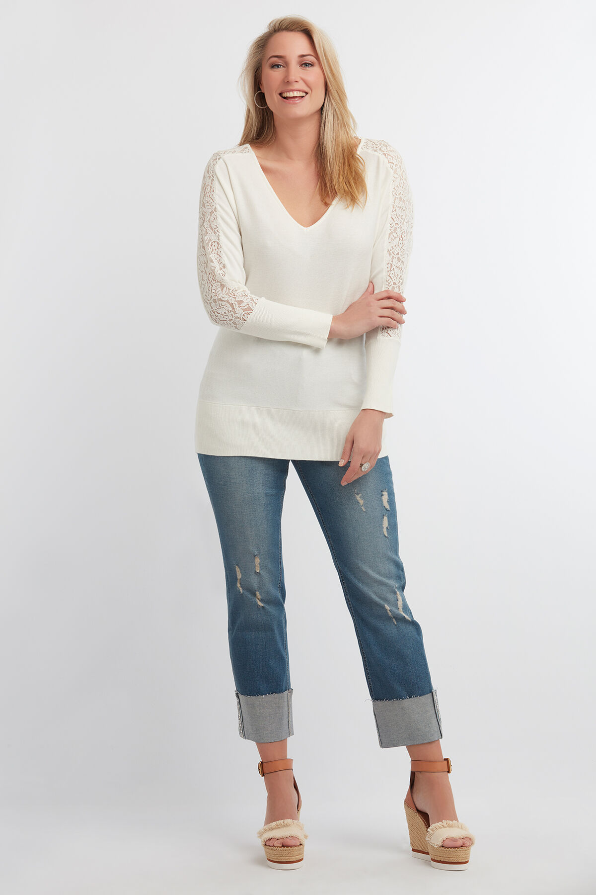 Spitzen-Pullover image number 4