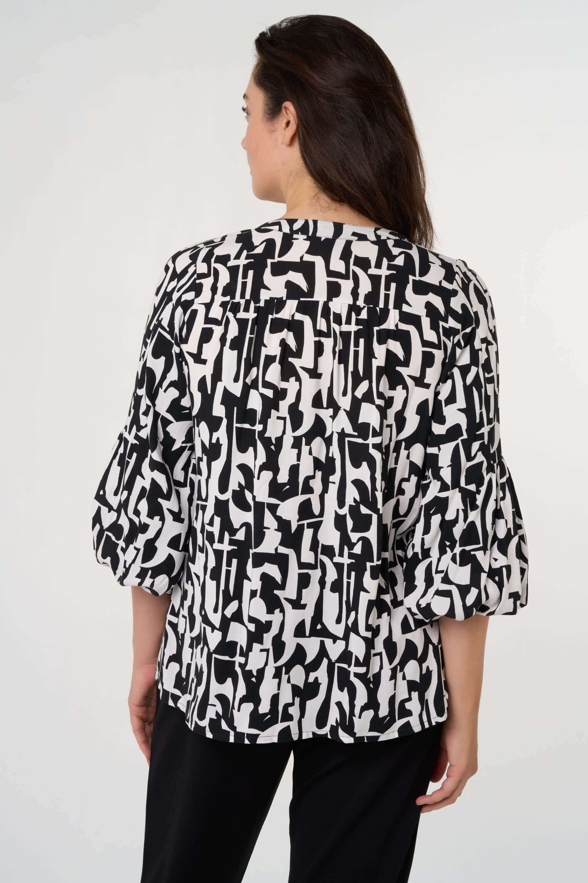 Bluse mit Grafik-Print image number 4