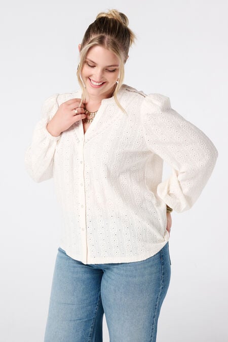 Jersey-Oberteil mit Stretch und Puffärmeln Jersey-Oberteil mit Stretch und Puffärmeln