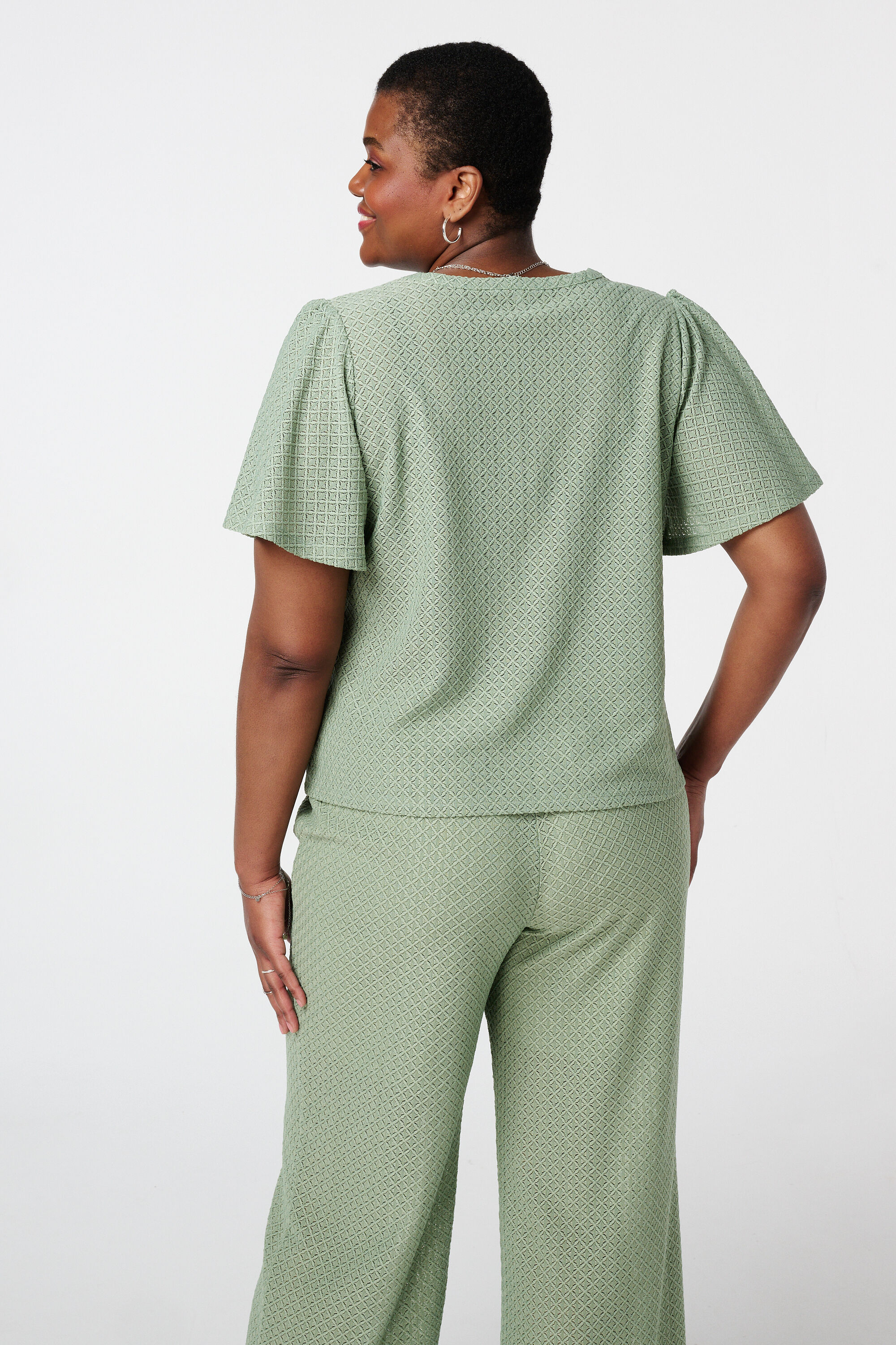 Texturiertes jersey Top image number 3