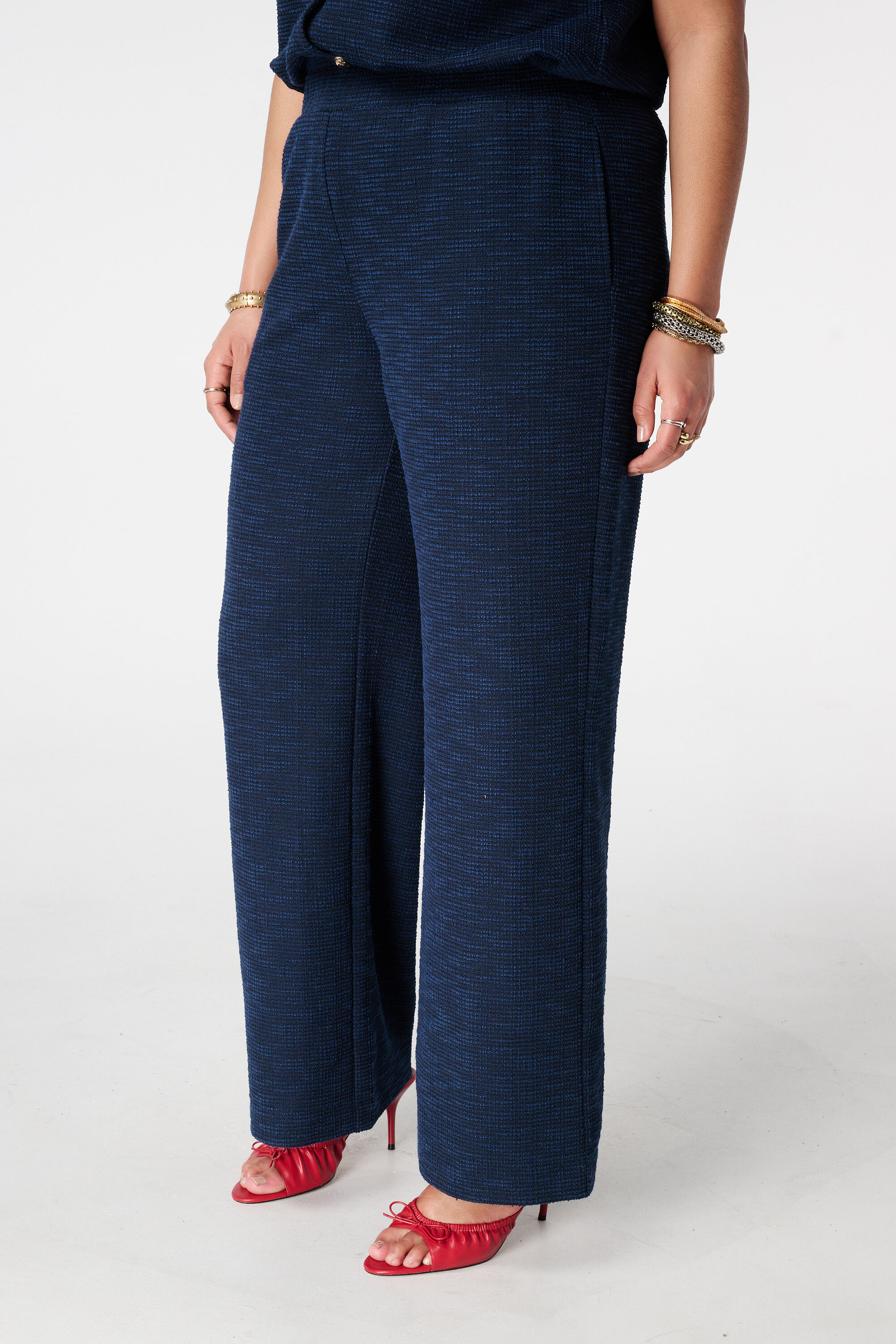 Wide Leg Hose aus Boucl&eacute; image number 5