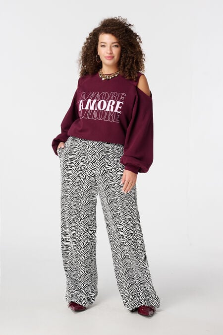 Weite Hose mit Zebra-Print Weite Hose mit Zebra-Print