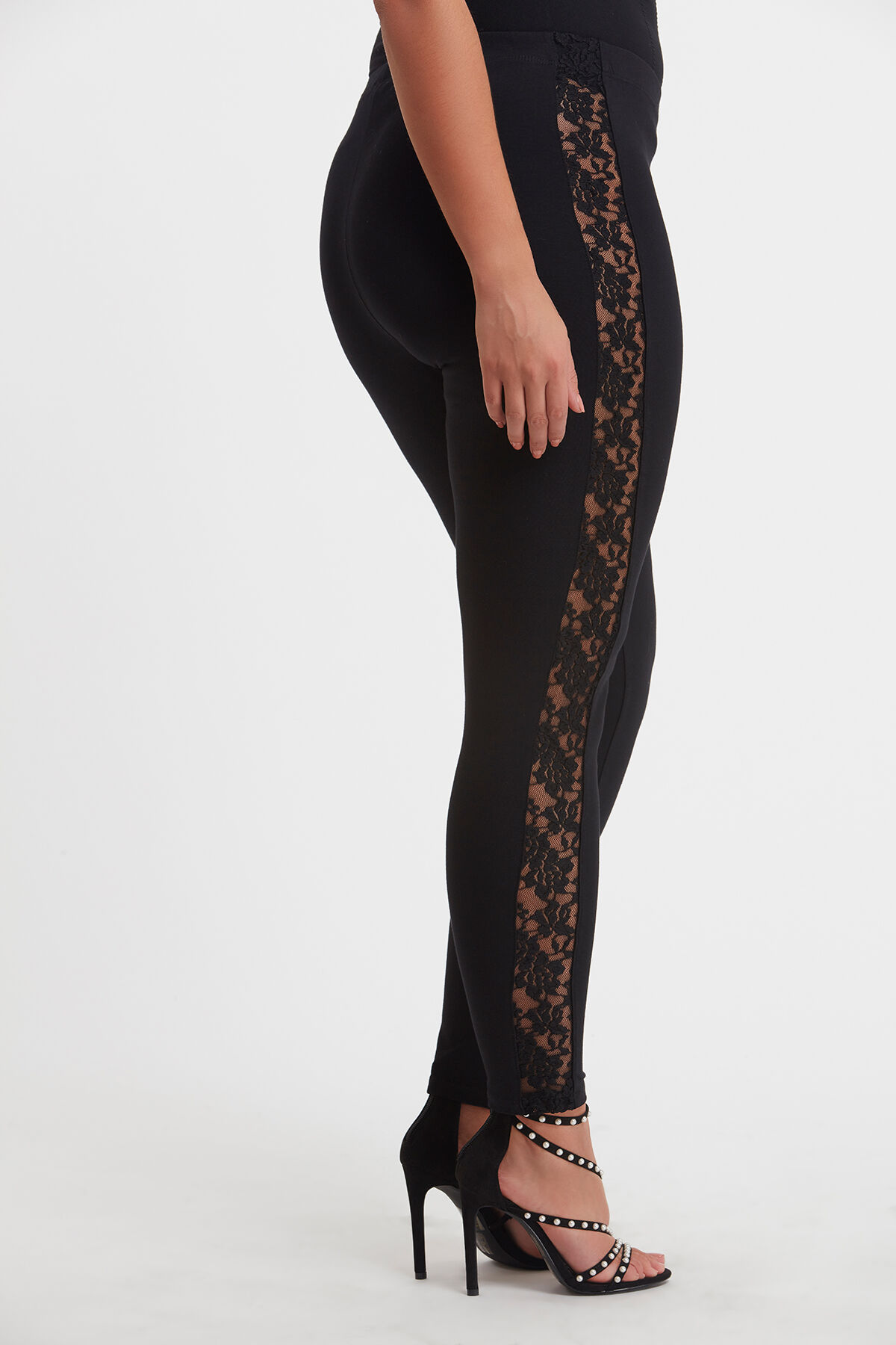 Leggings mit Spitzen-Borte image number 3