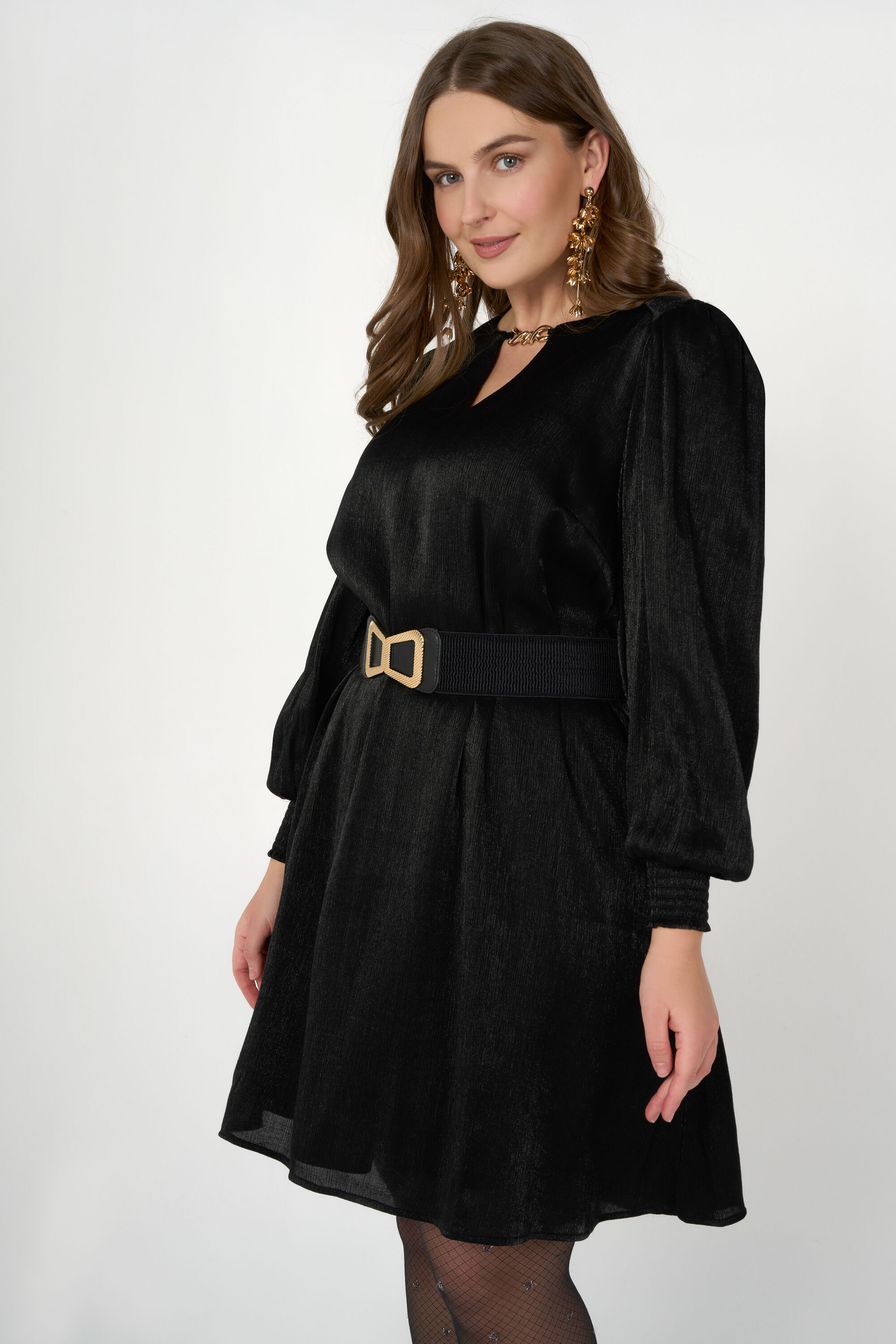 Midikleid mit goldenen Verzierungen  image number 5