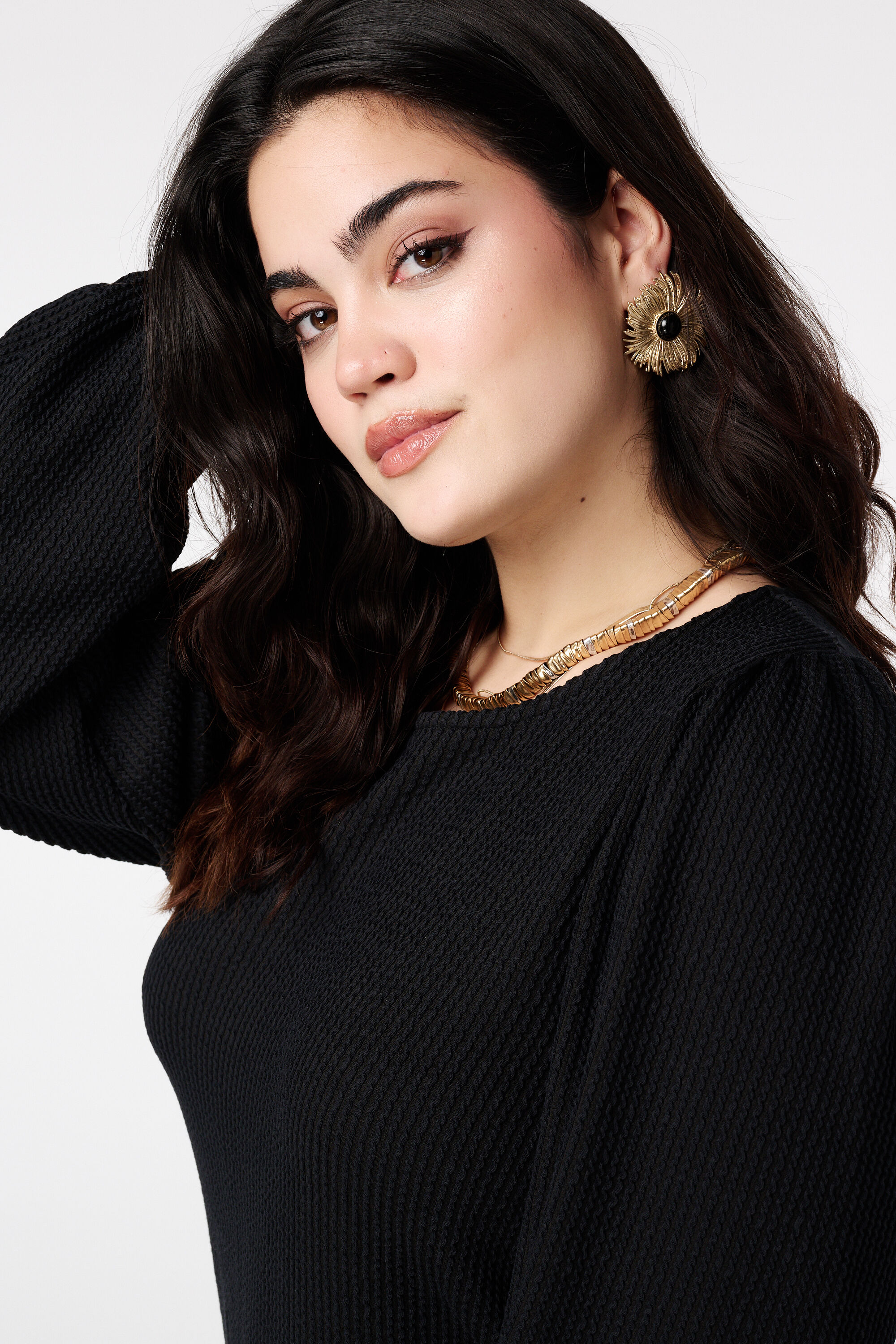 Gerades Kleid mit Puff&auml;rmeln image number 4