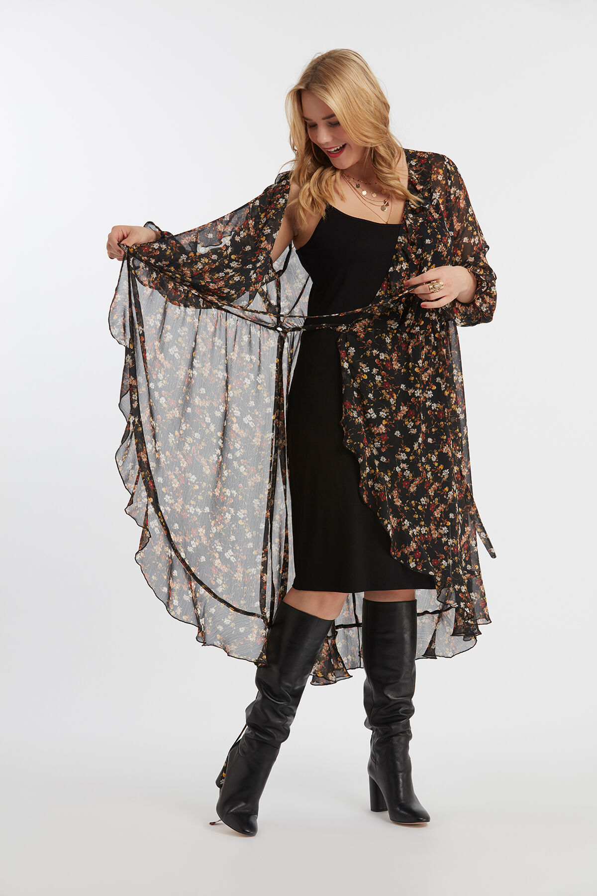 Wickel-Kleid mit floralem Print image number 4