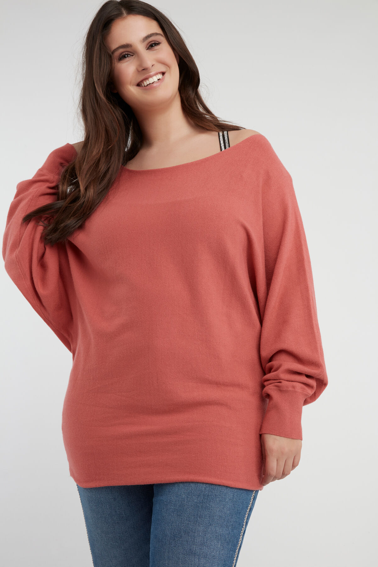 Pullover mit Fledermaus&auml;rmeln image number 0