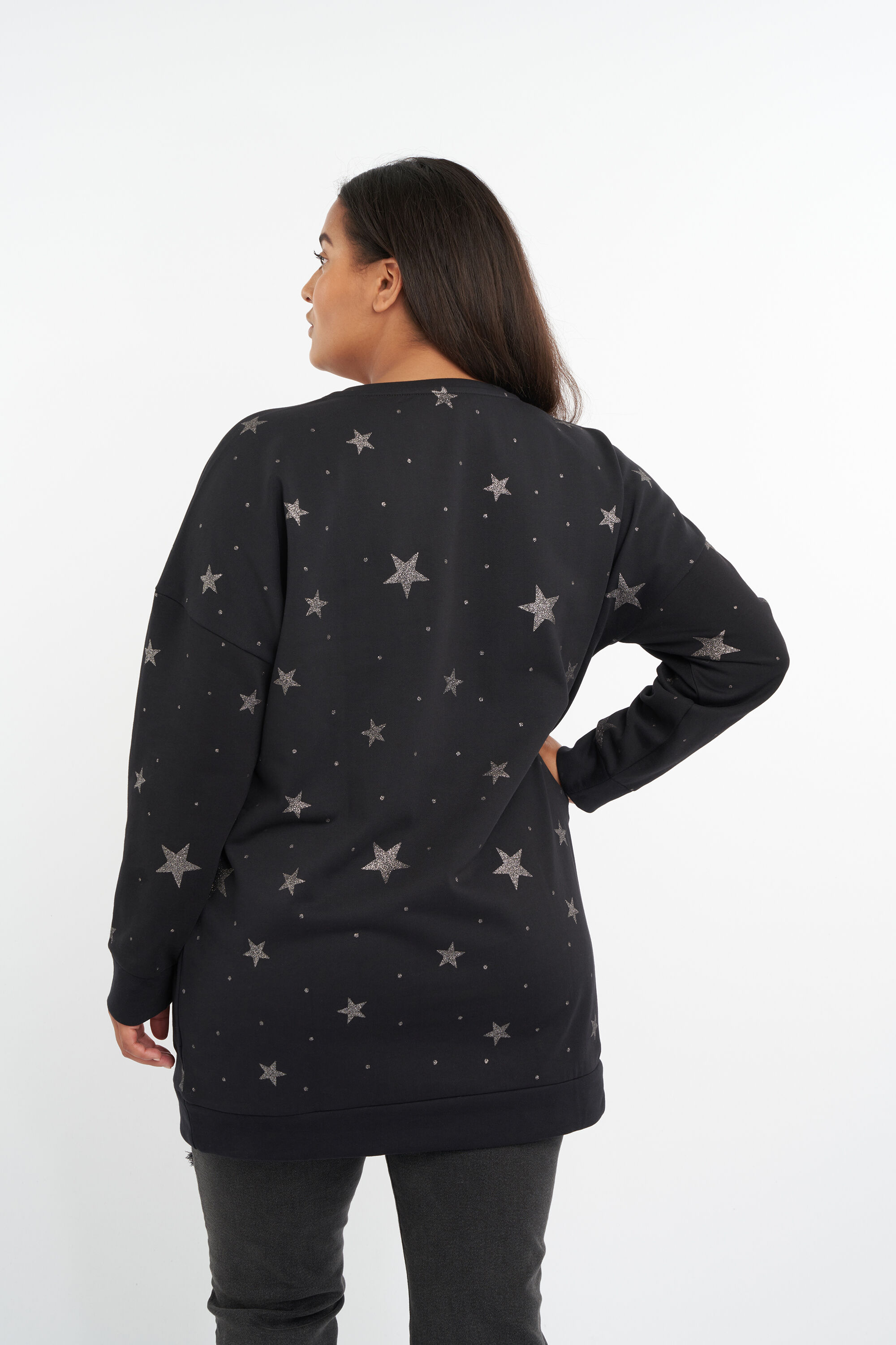 Sweatshirt mit Sternen-Print image number 3