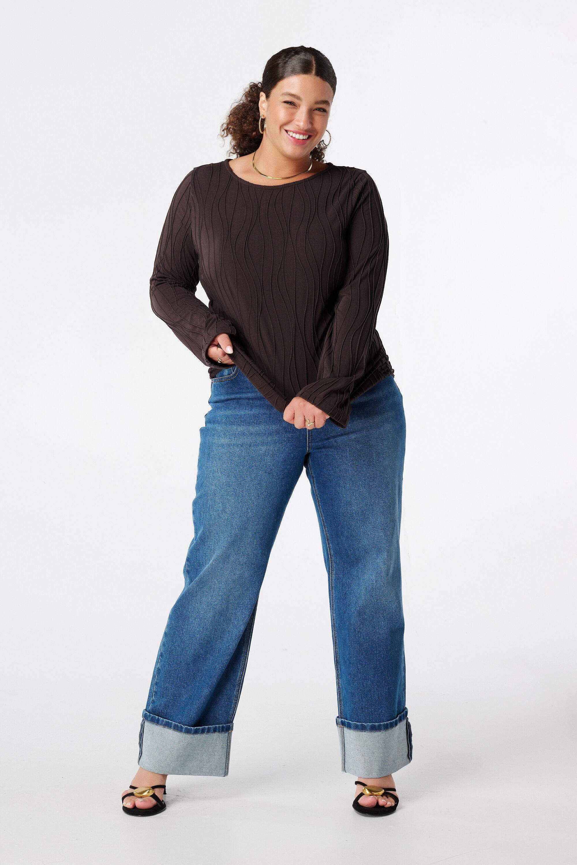 Tailliertes Langarm-T-Shirt image number 5