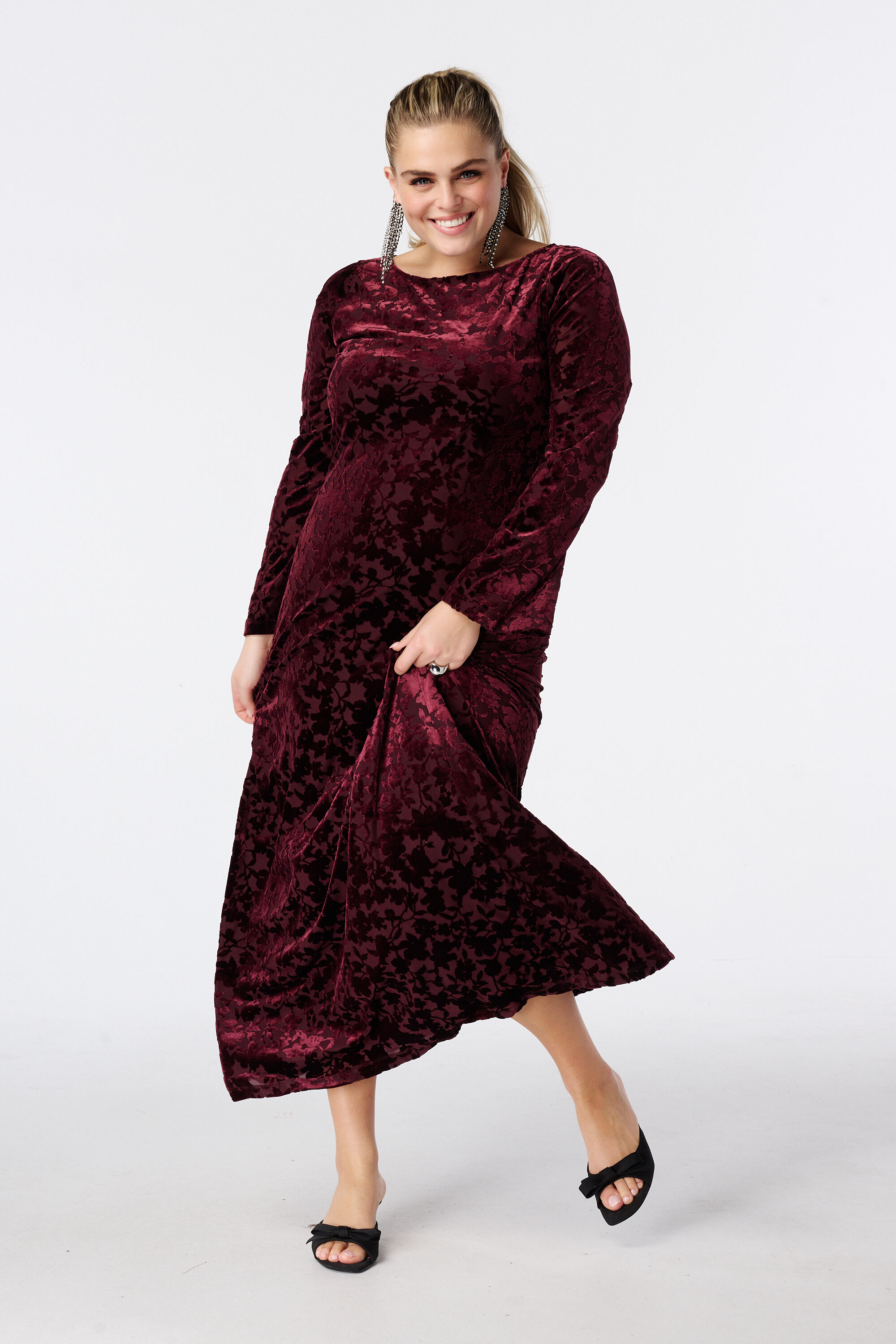 Maxikleid aus Samt