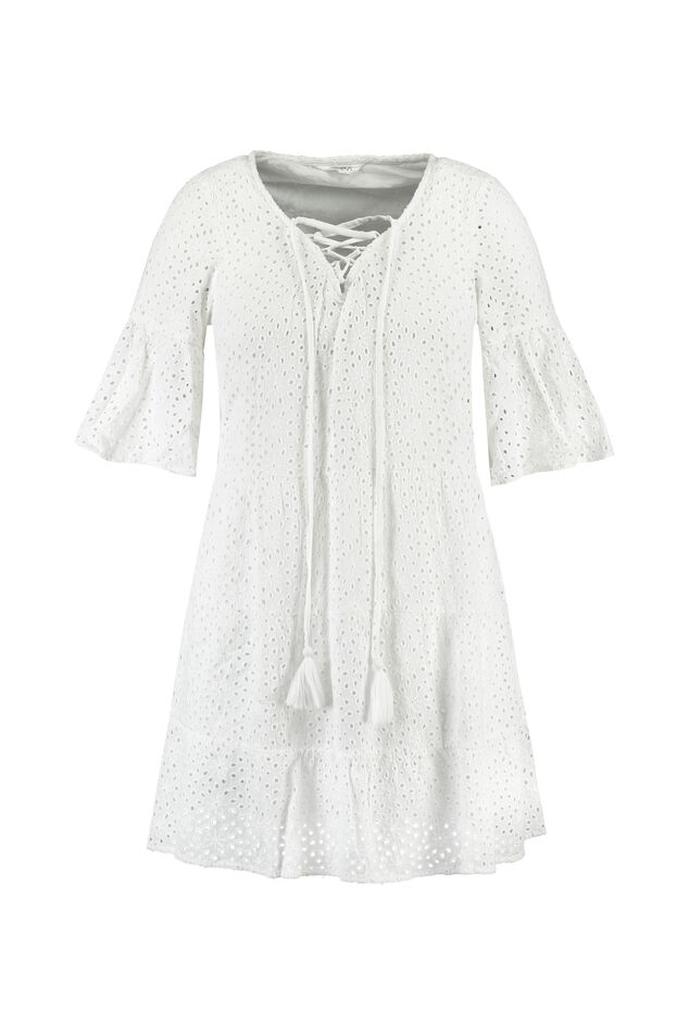 Tunika-Kleid mit Lochstickerei image number 1