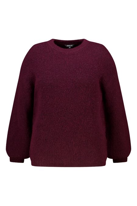 Fein gestrickter Pullover mit Ballonärmeln