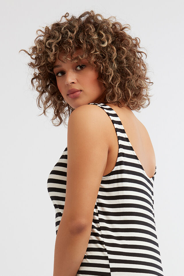 &Auml;rmelloses gestreiftes Kleid image number 4