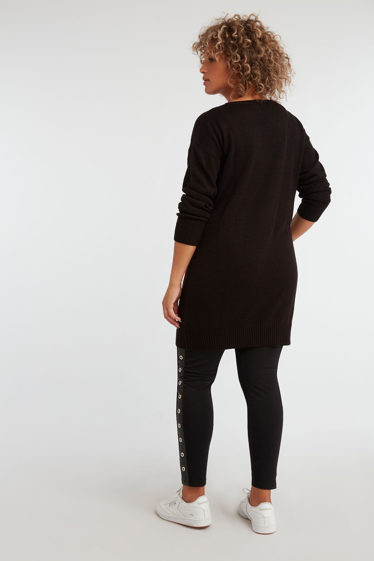 Strick-Tunika mit Aufdruck image number 4