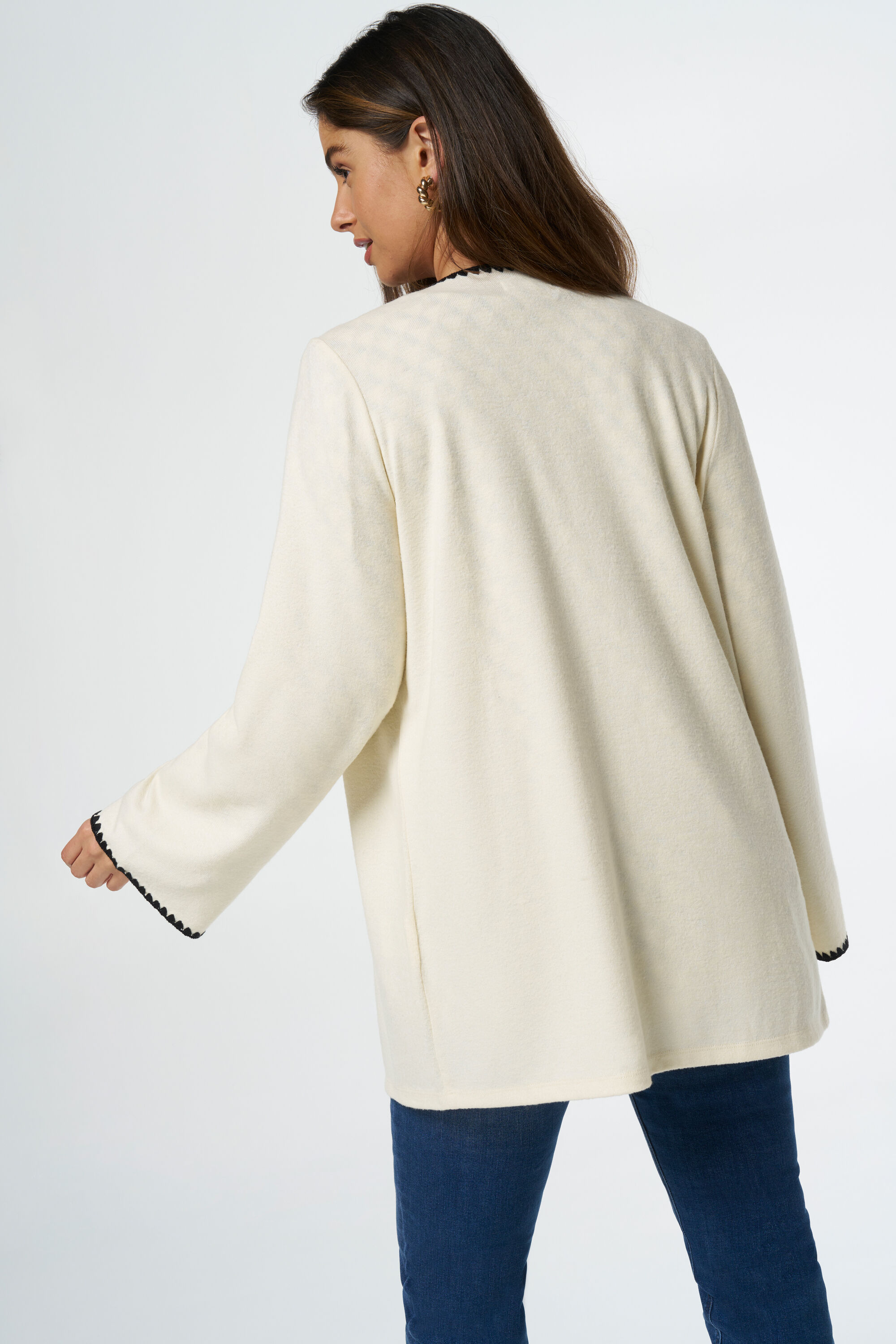 Cardigan mit Kontraststreifen image number 3