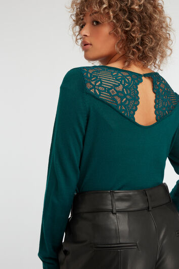 Sweatshirt mit Spitze