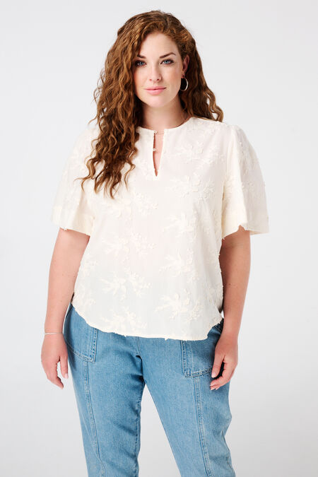 Bluse mit Rundkragen Bluse mit Rundkragen