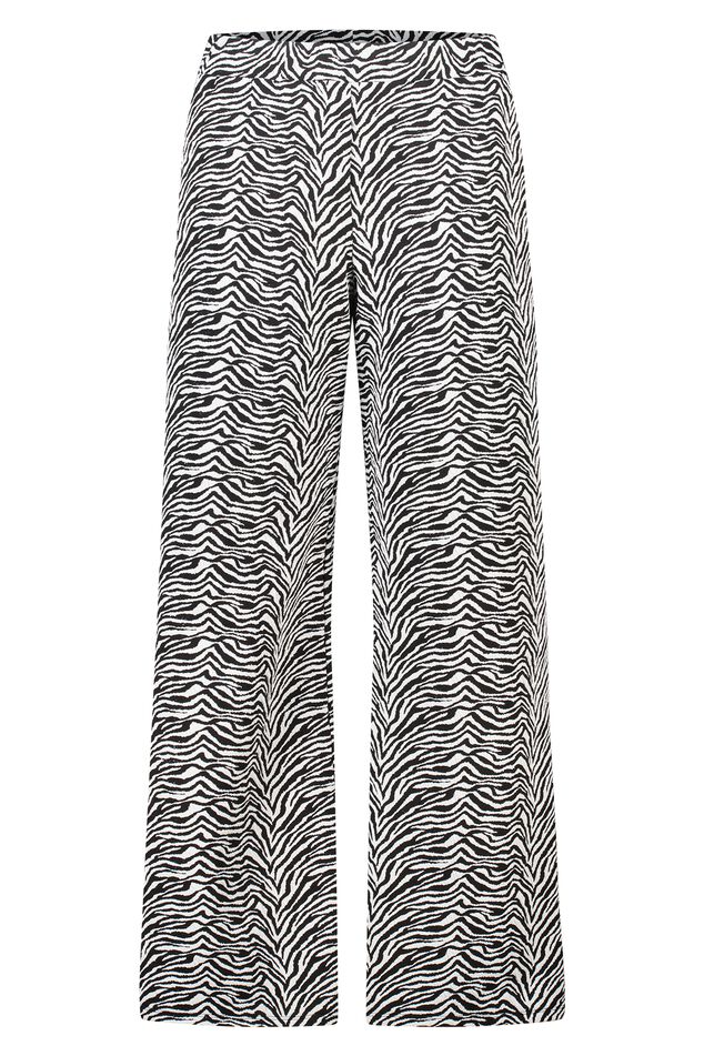 Weite Hose mit Zebra-Print image number 1