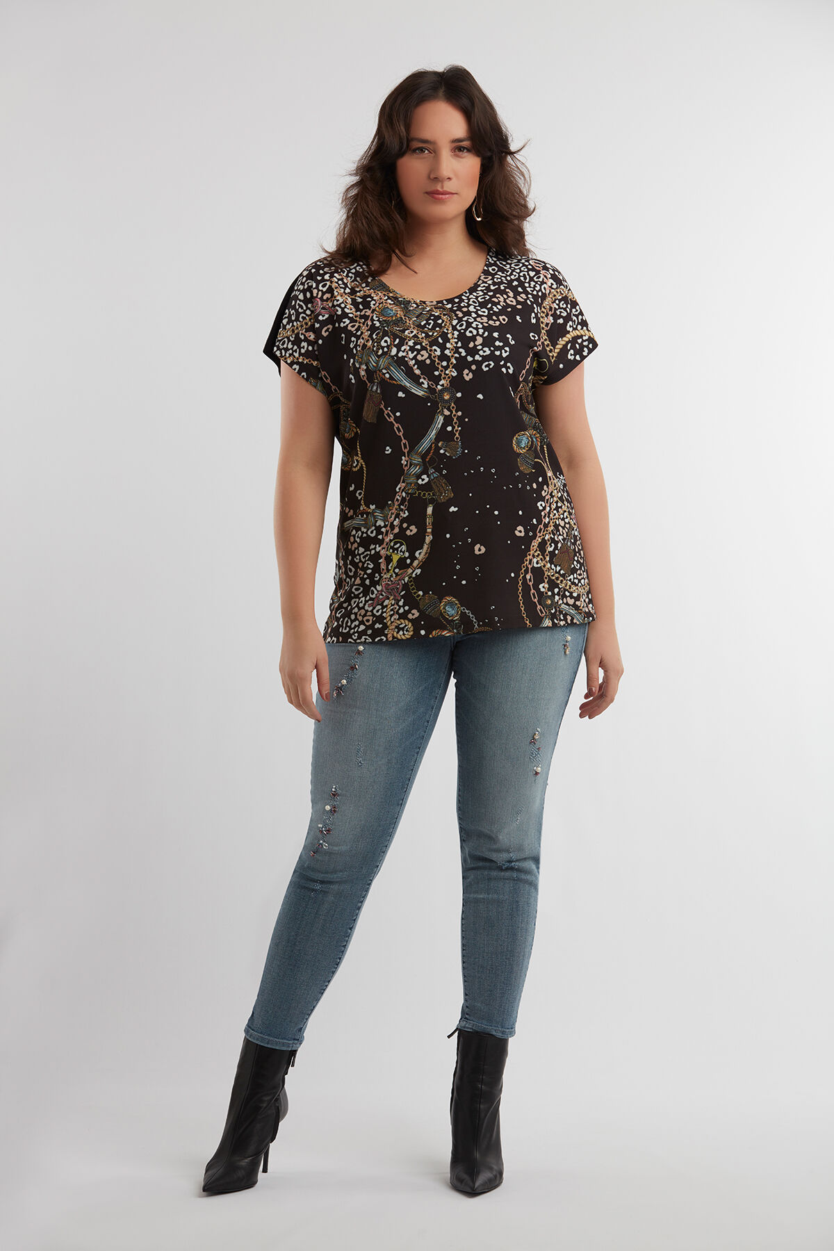 T-Shirt mit Panel-Print image number 3