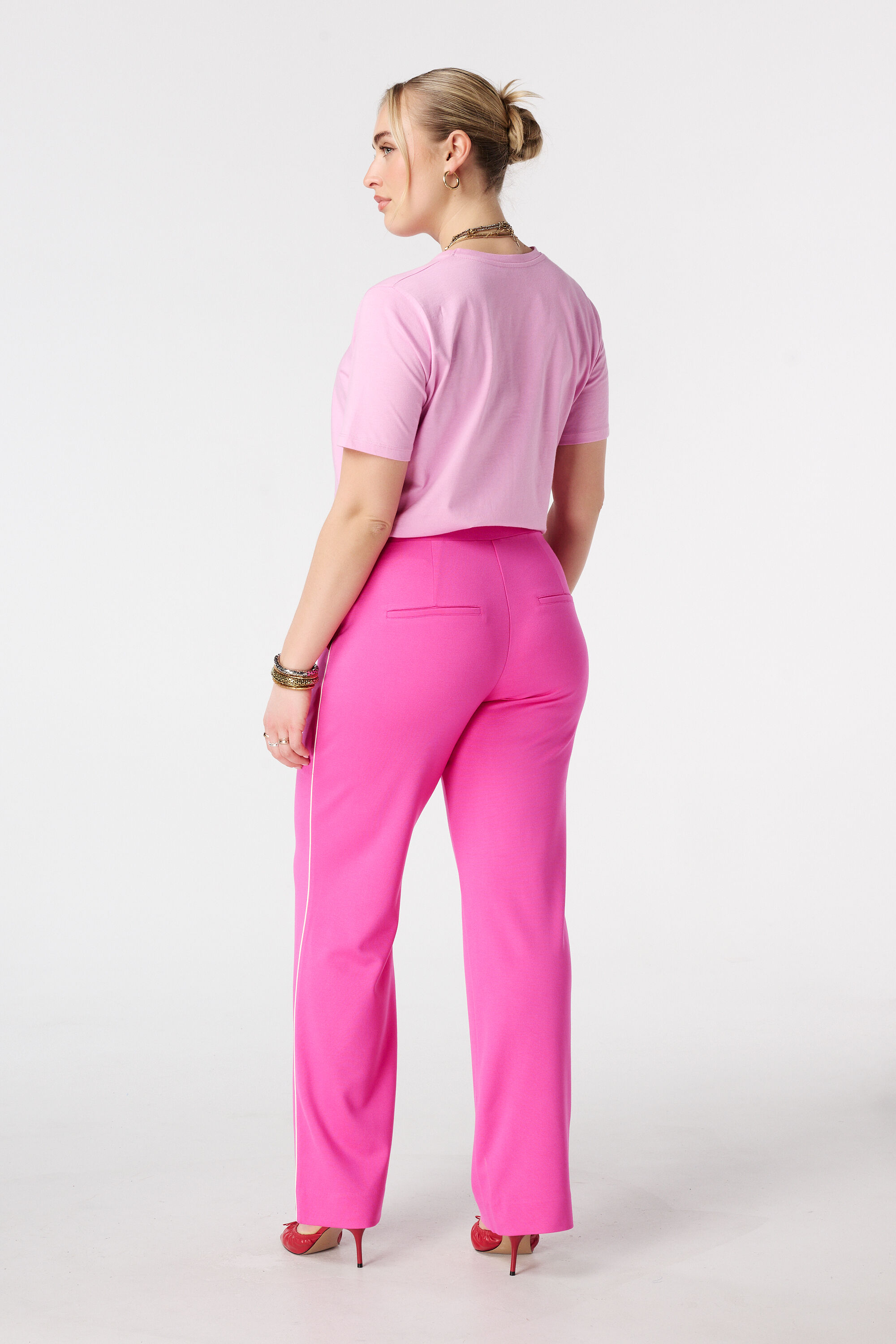 Wide Leg Hose mit Ziern&auml;hten image number 3