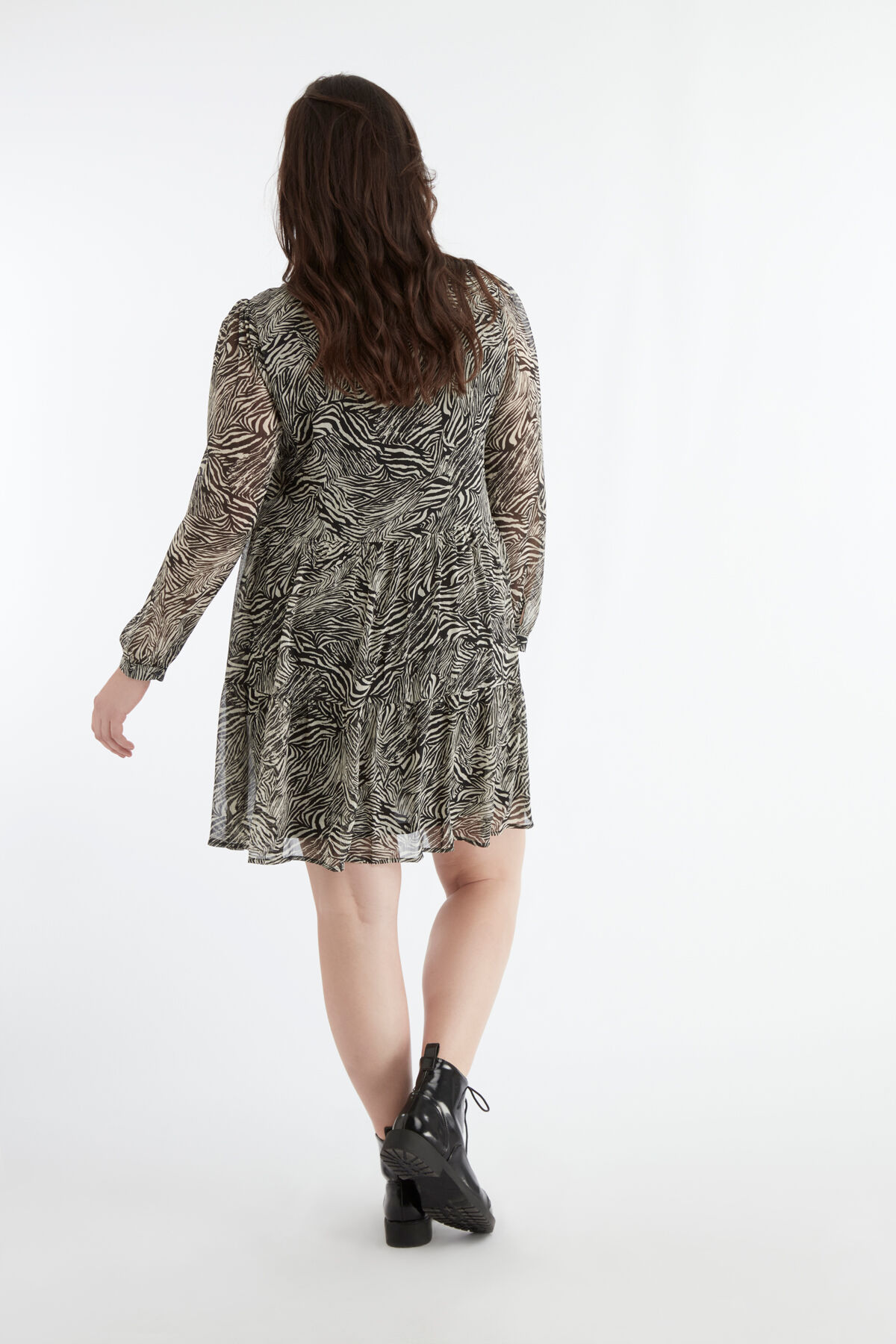 Kurzes Kleid mit Zebra-Print image number 4