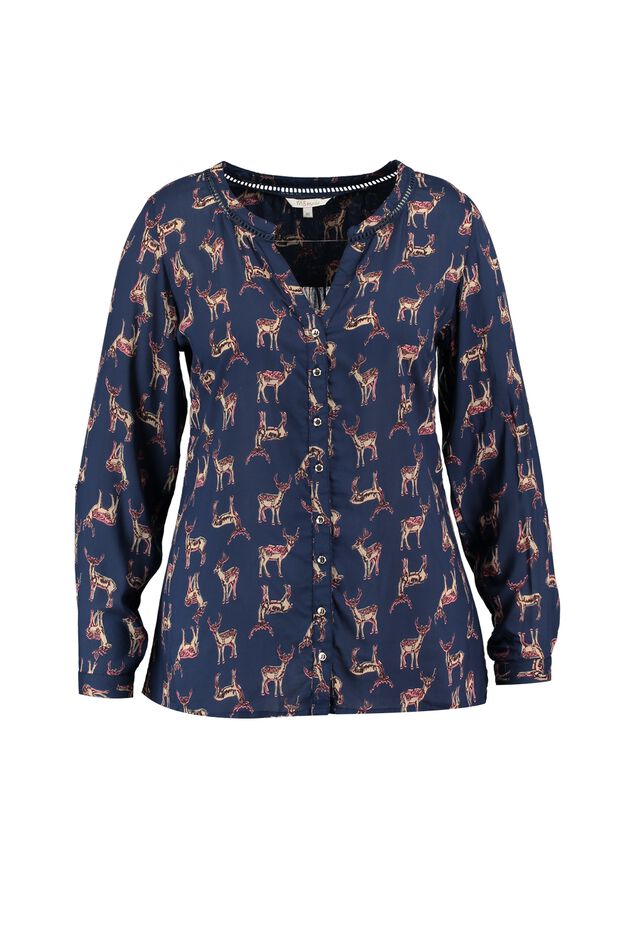 Bluse mit Allover-Print image number 1