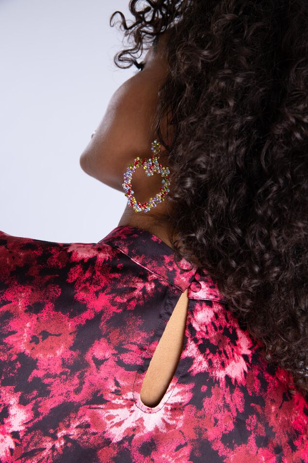 Satinbluse mit Print image number 6