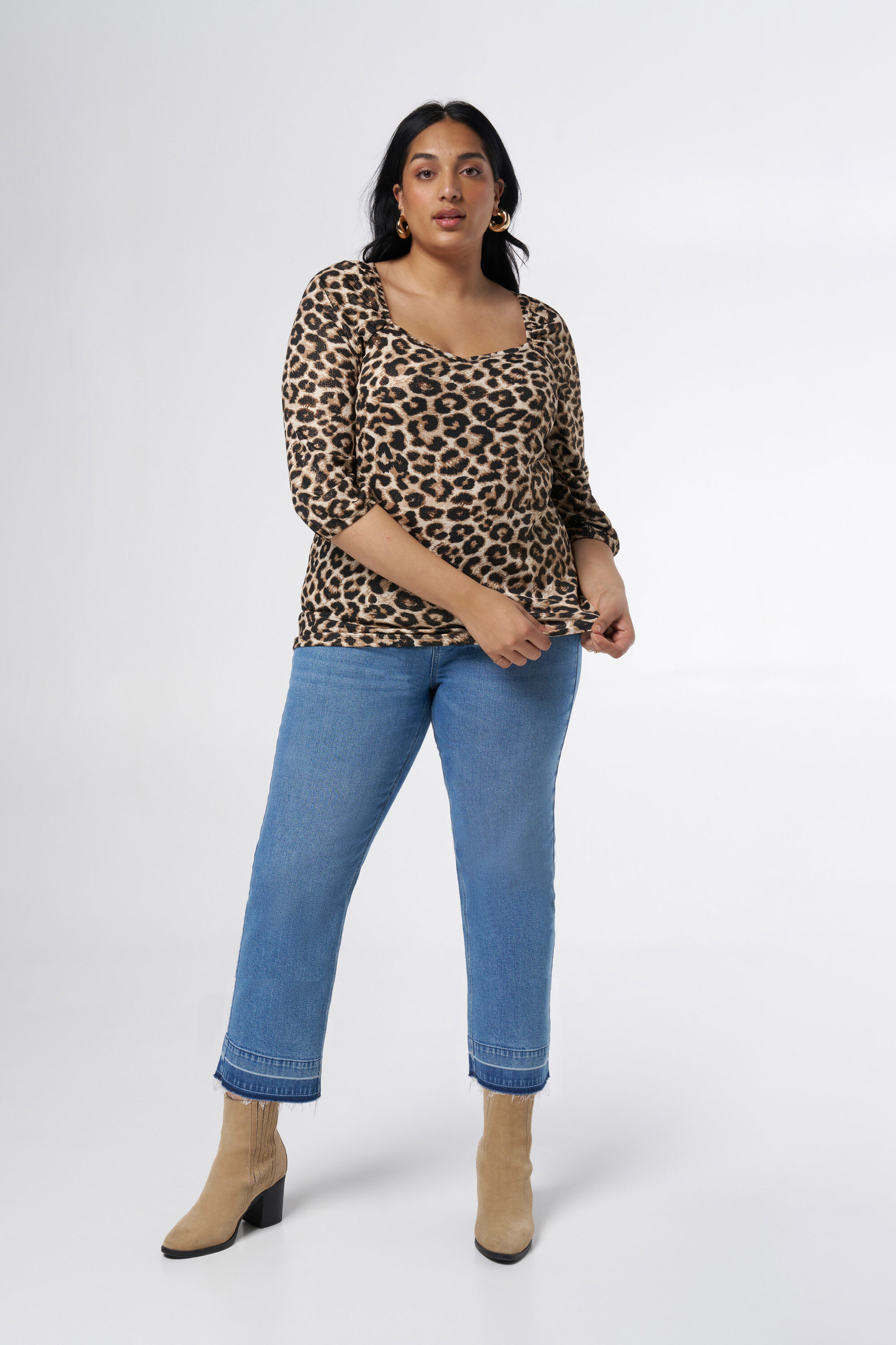 Top mit Panther-Print und Glitzer image number 5