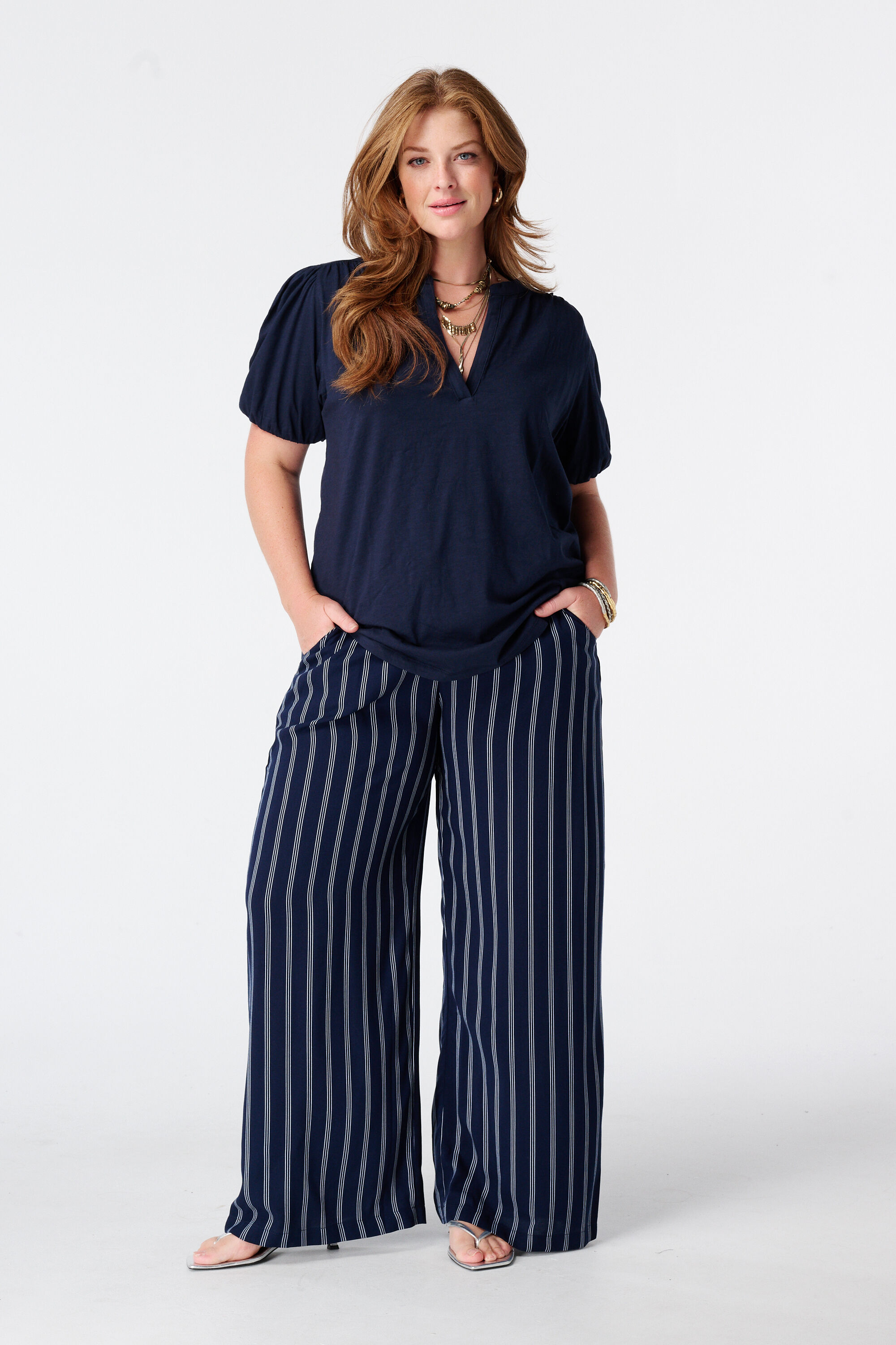 Wide Leg Hose mit Print