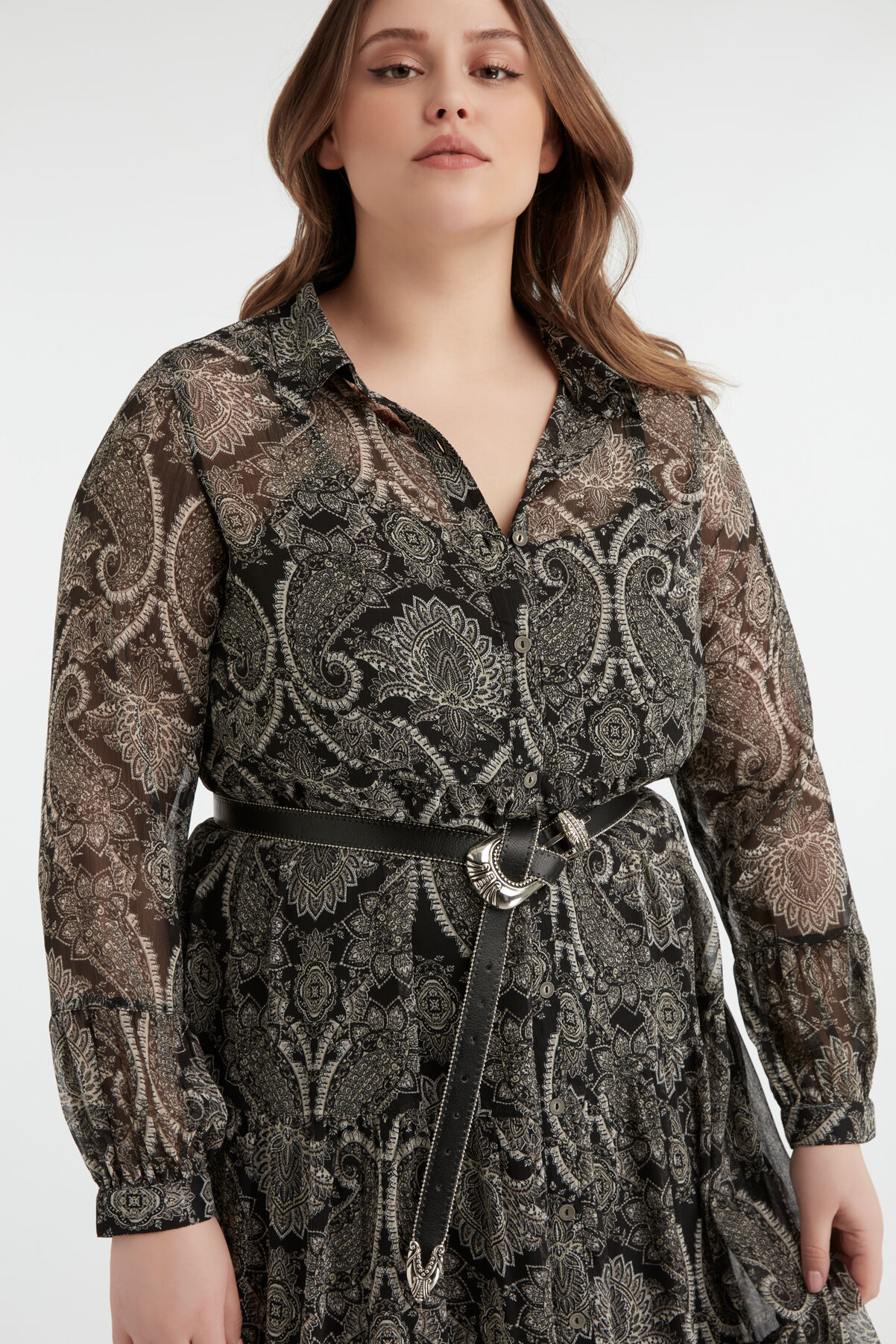 Shirt-Kleid mit Print image number 4