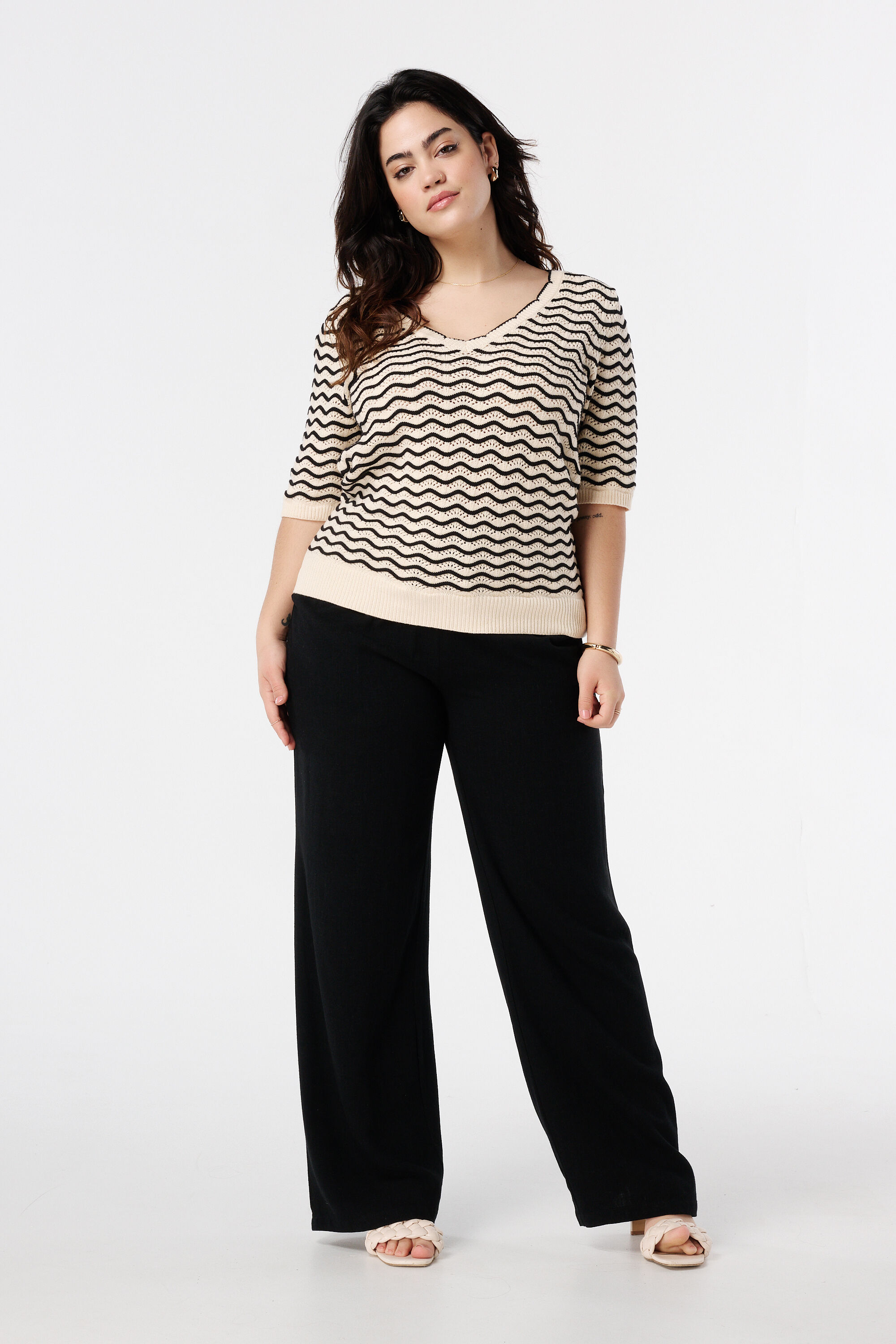 Gestreifter Strickpullover image number 5