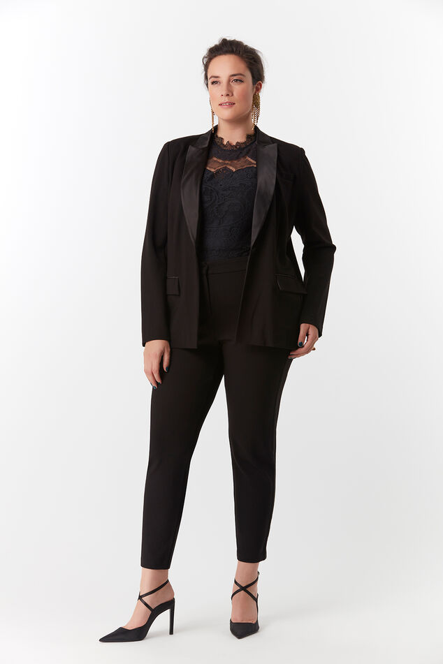 Blazer mit glänzendem Revers image number 3