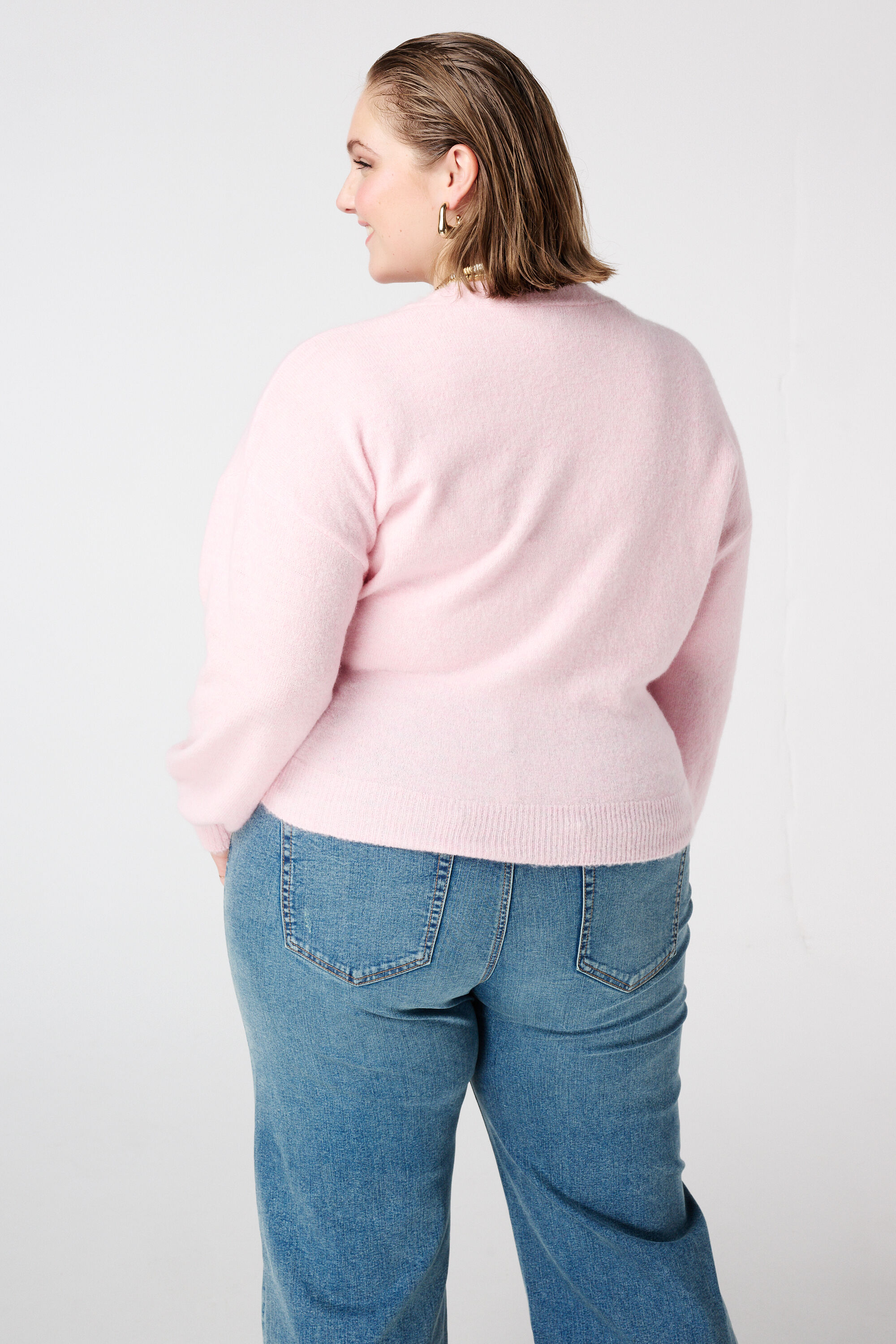 Wickelstrickjacke mit Bindeg&uuml;rtel image number 3