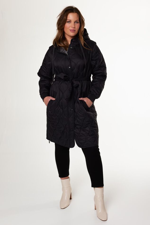 Gesteppte Jacke mit abnehmbaren Ärmeln image number 0