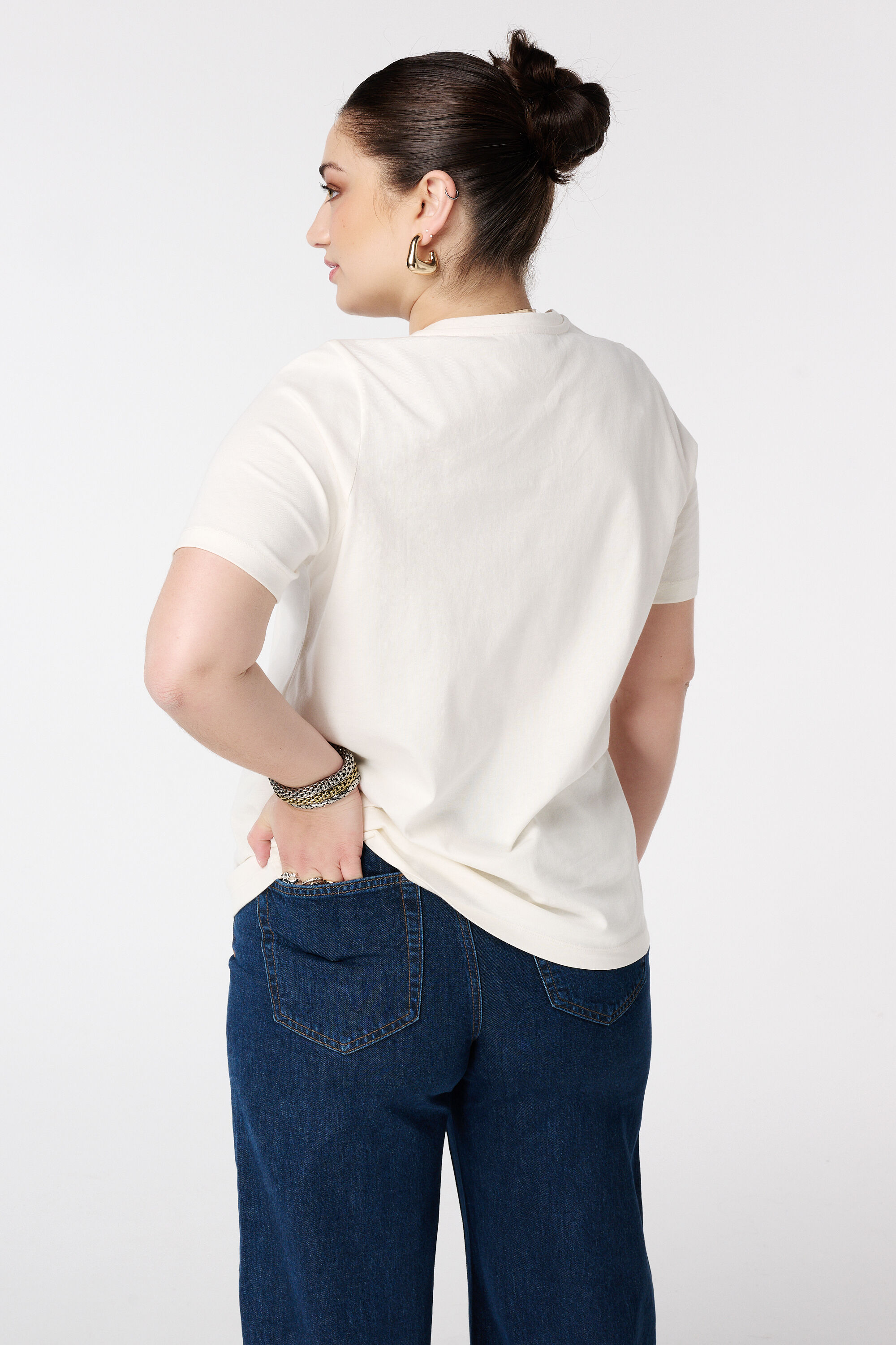 T-Shirt mit Print und Denim-Schriftzug image number 3