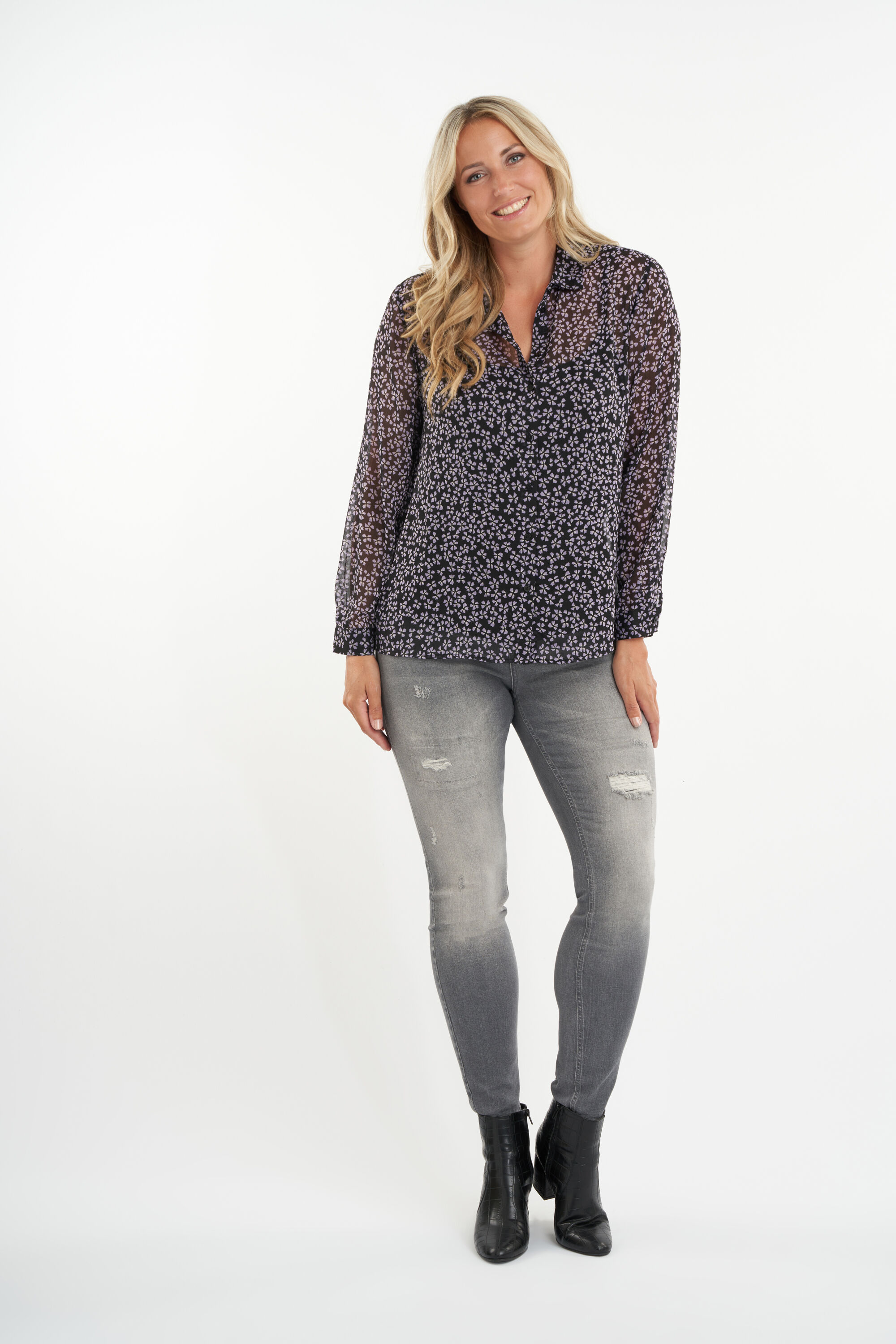 Halb durchsichtige Bluse image number 5