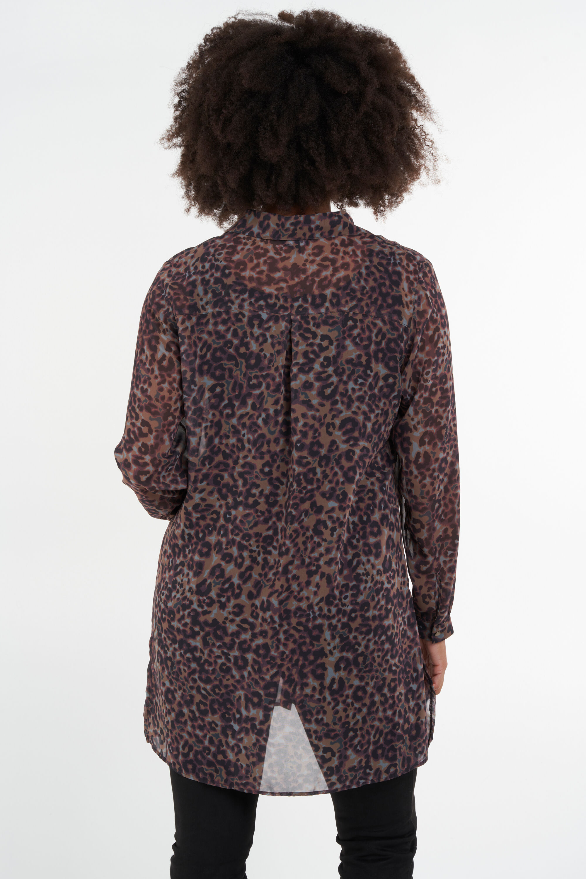 Lange Bluse mit Print image number 5