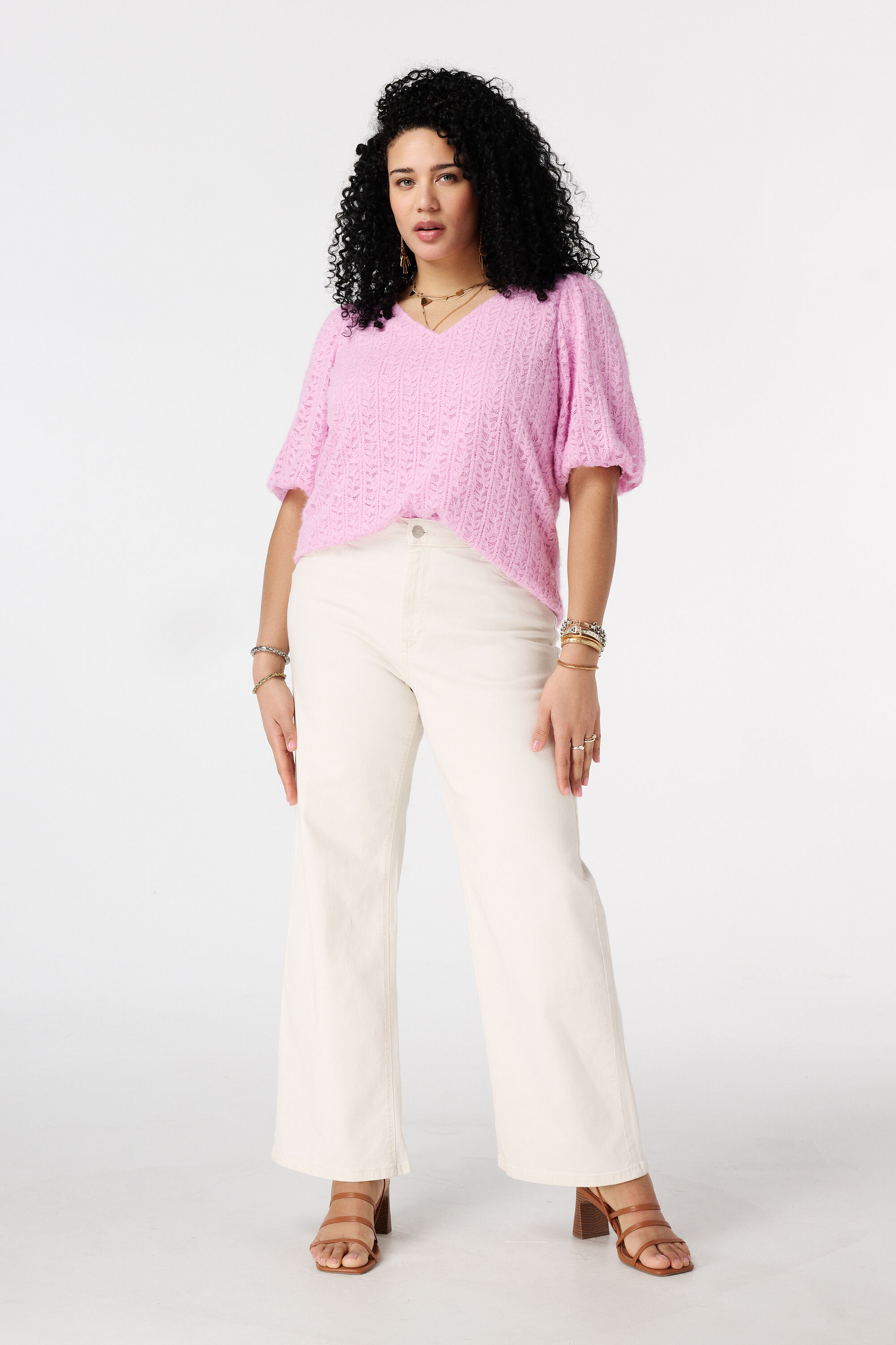 Spitzentop mit Puff&auml;rmeln image number 5